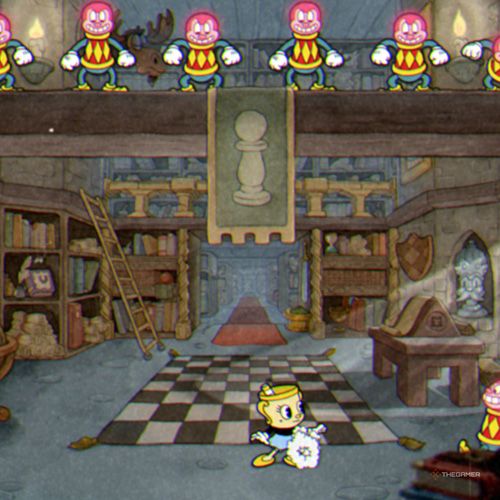 Ms Chalice is fighting against the Pawns in Cuphead