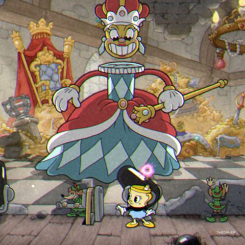 Ms Chalice is fighting against The Queen in Cuphead