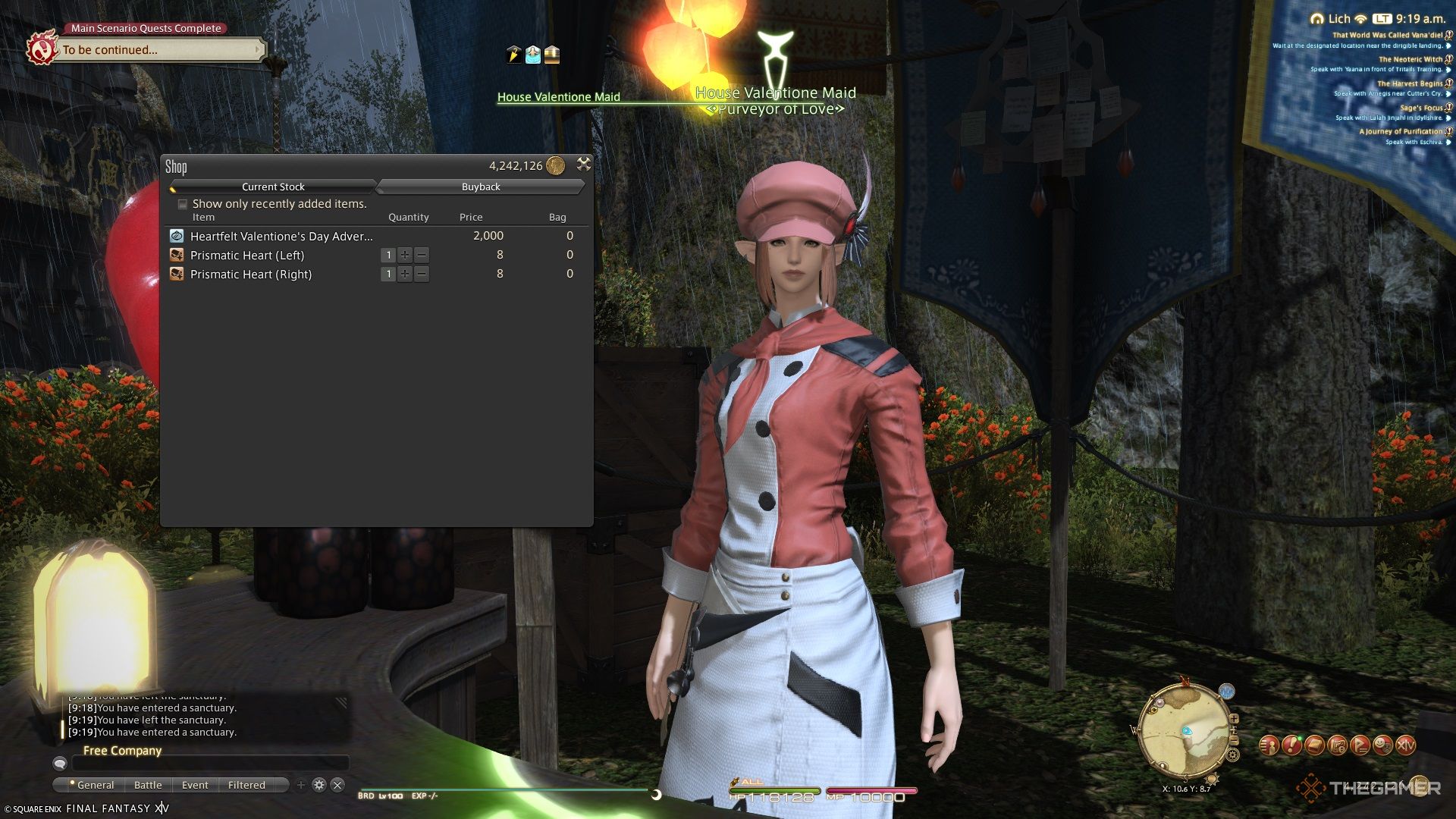 House Valentione Maid in Final Fantasy 14.