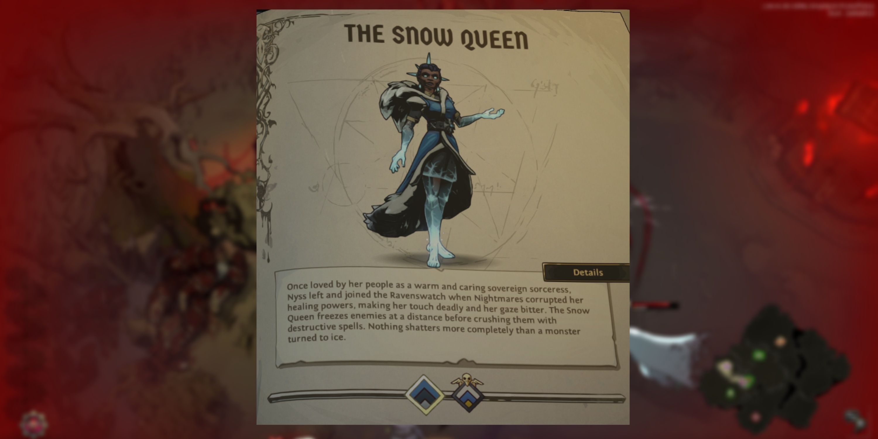 Ravenswatch - Snow Queen Character Sheet