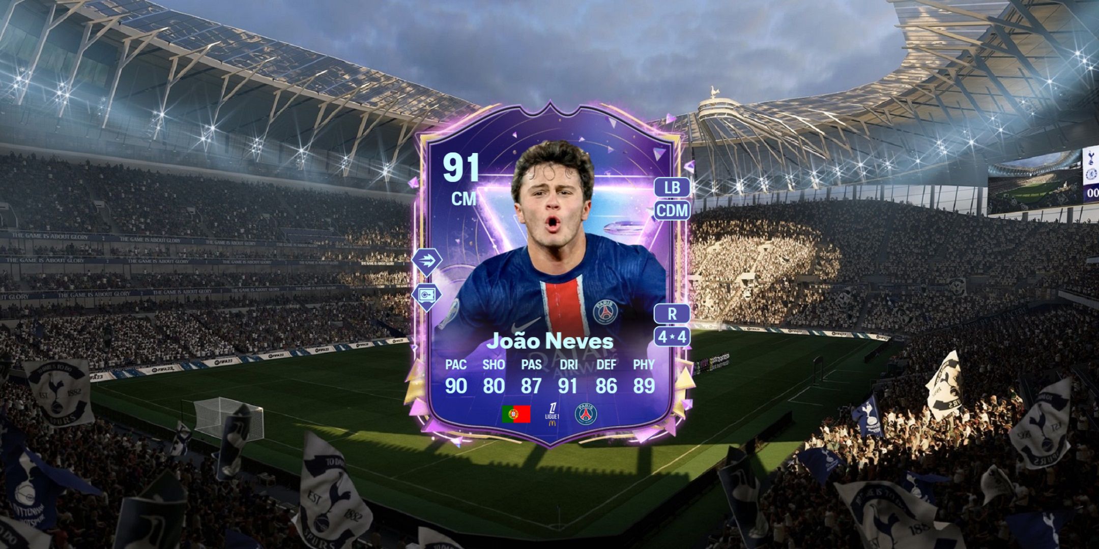 Joao Neves' card in EA Sports FC 25.