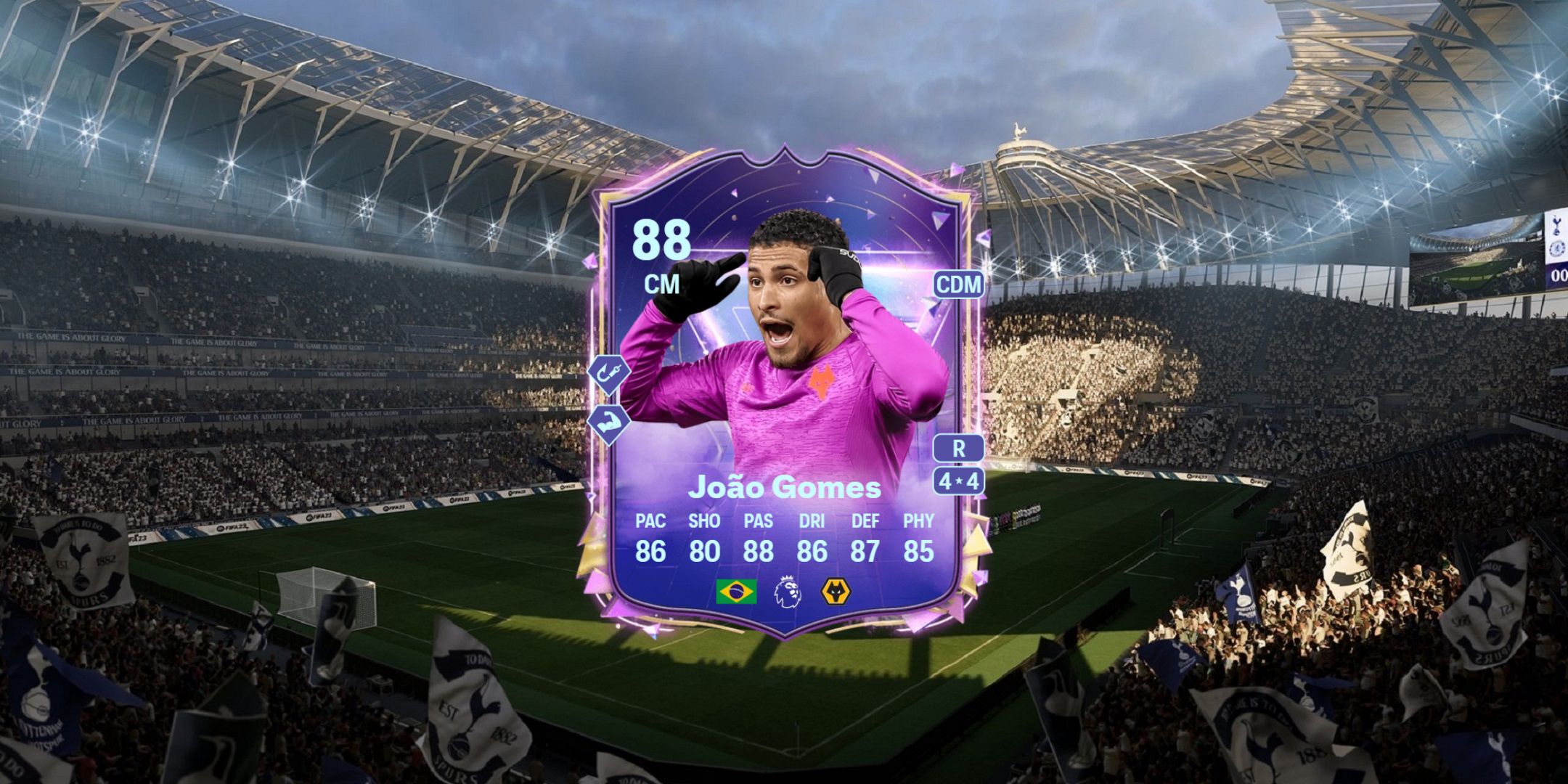 Joao Gomes' card in EA Sports FC 25.