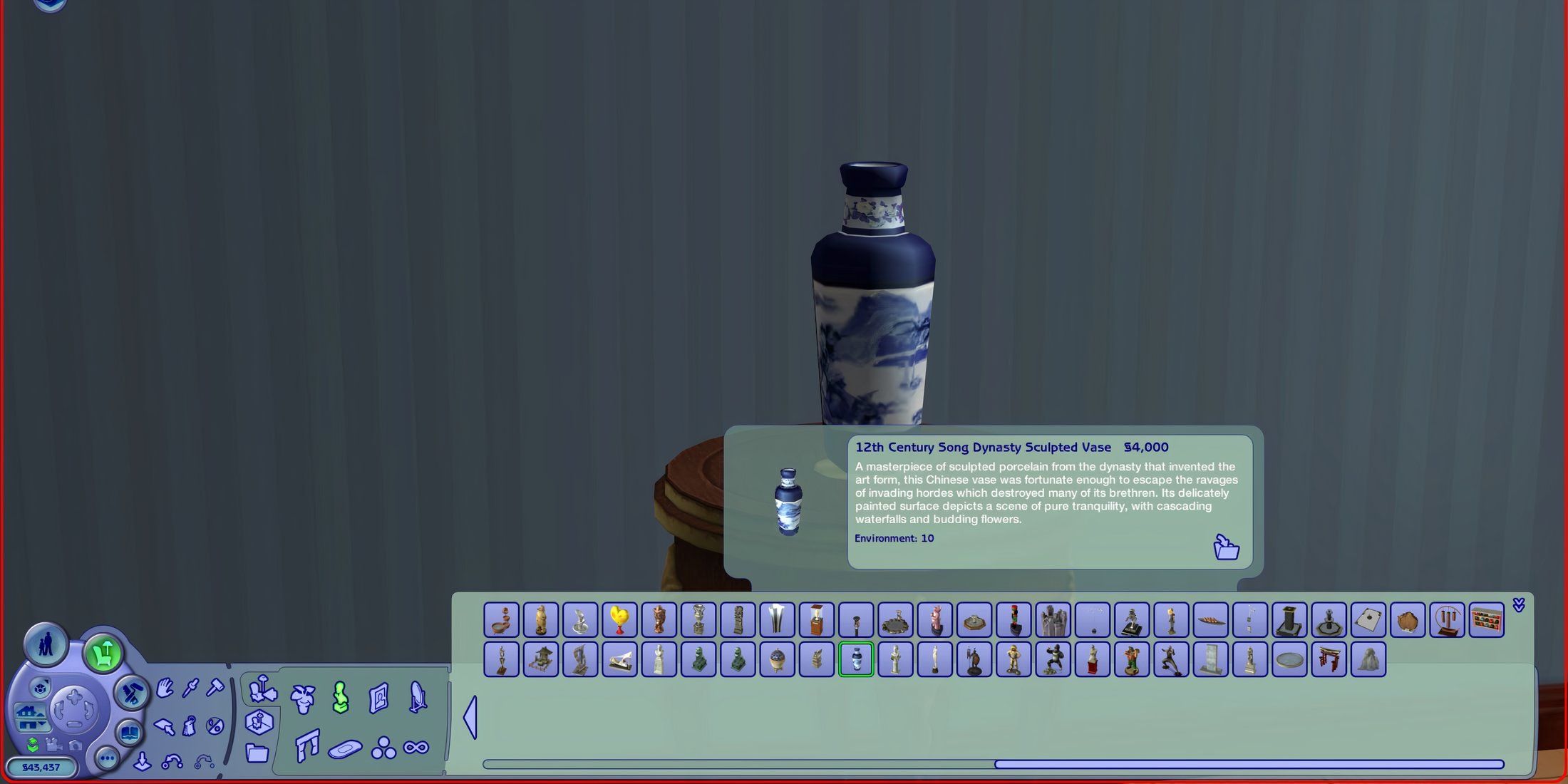 12th Century Song Dynasty Sculpted Vase in the Sims 2