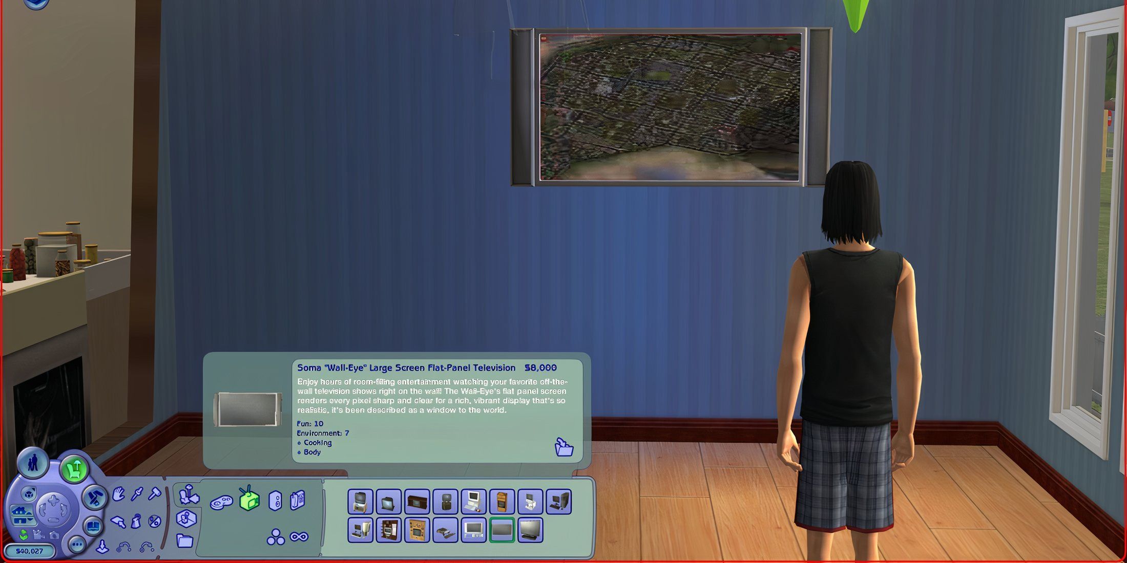 Soma “Wall-Eye” Large Screen Flat-Panel Television in the Sims 2