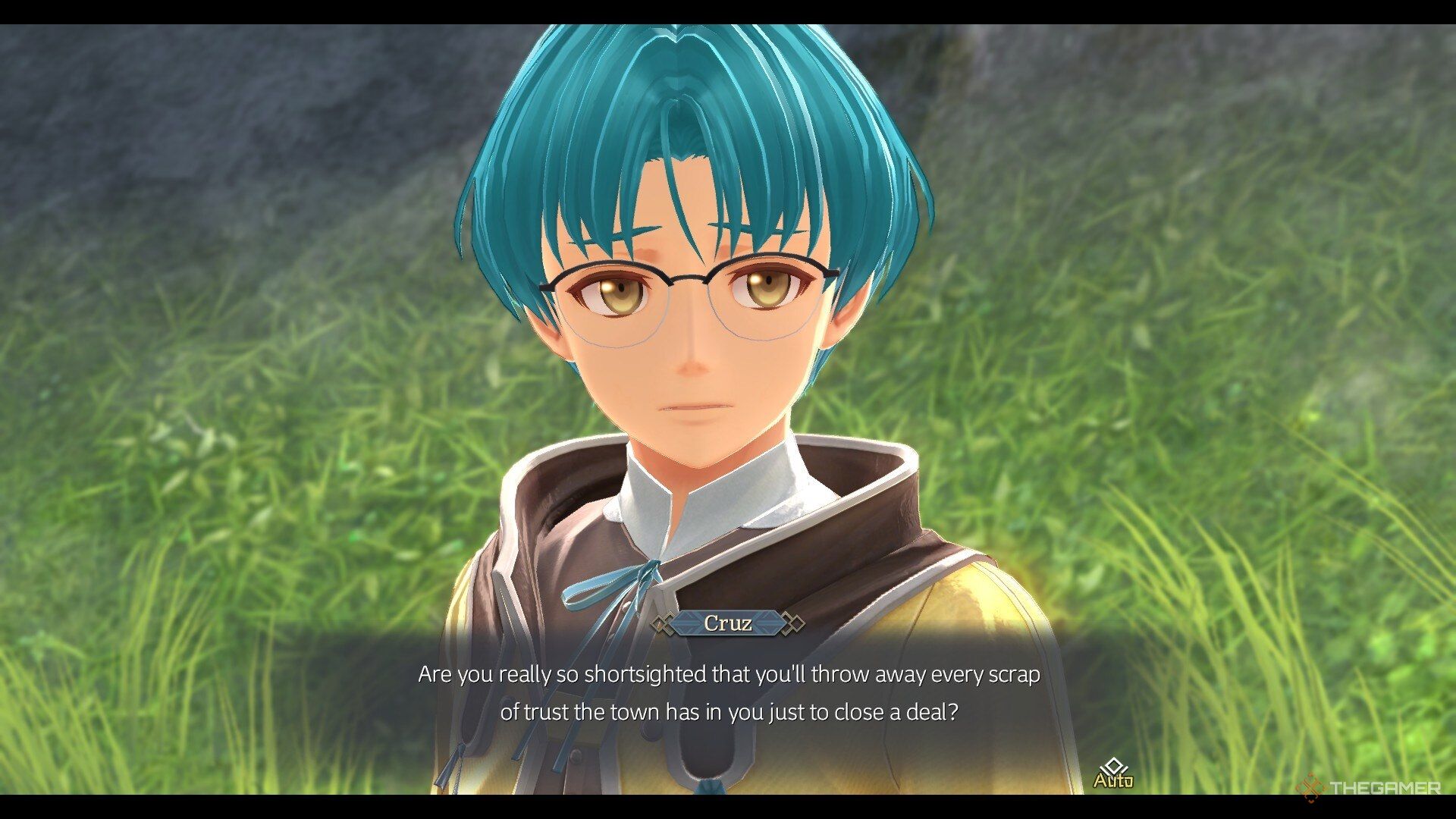 A cutscene screenshot of Cruz in Ys X: Nordics.