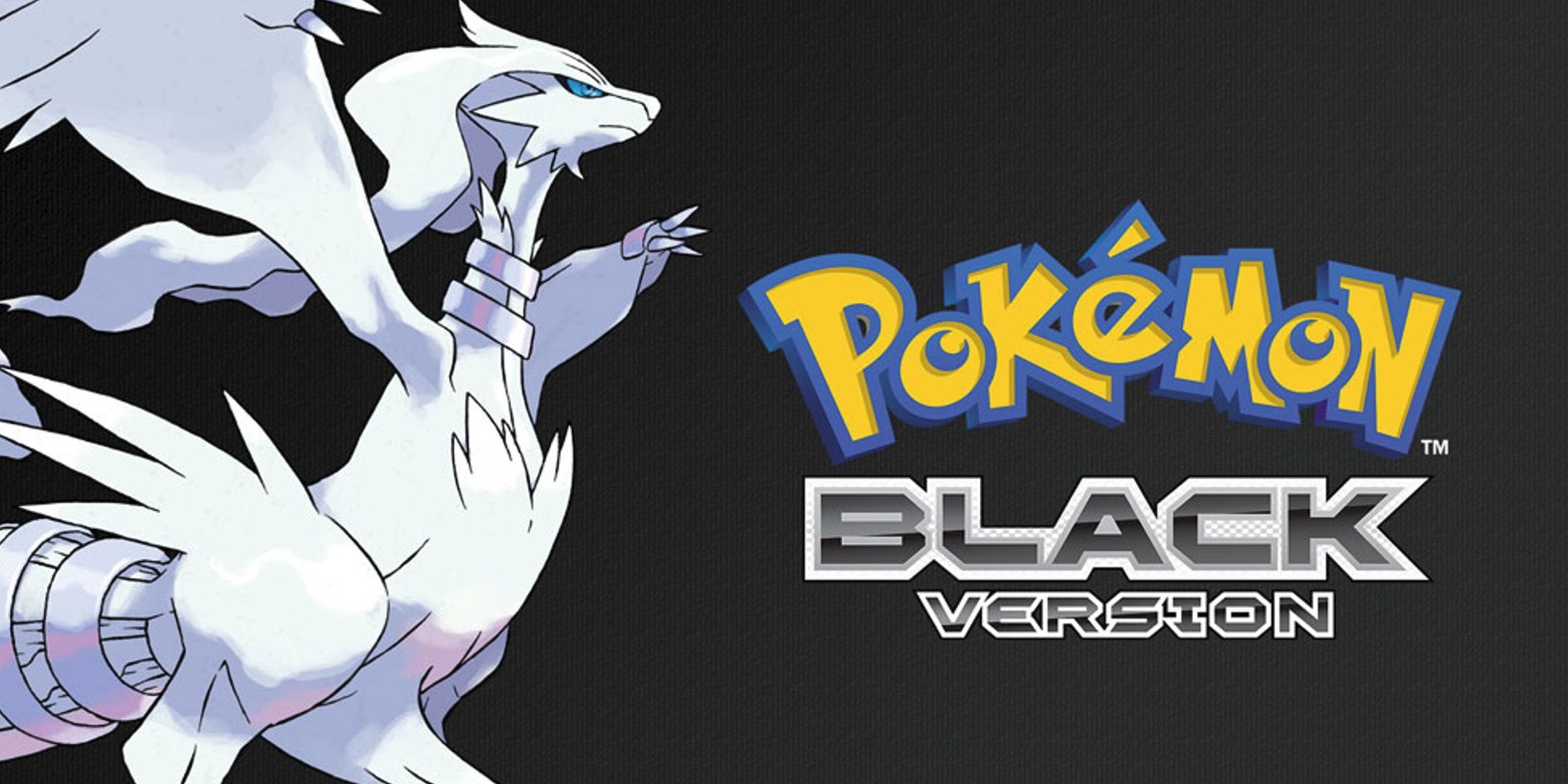 Cover art for Pokemon Black, showing Reshiram on a black background.