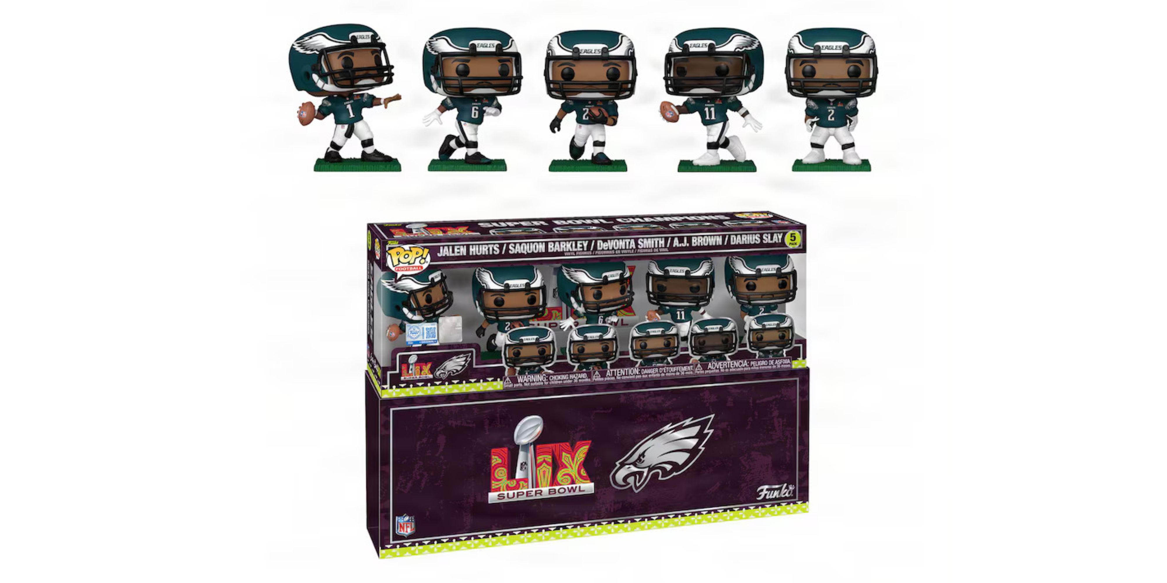 philadelphia eagles super bowl winners funko pop set.