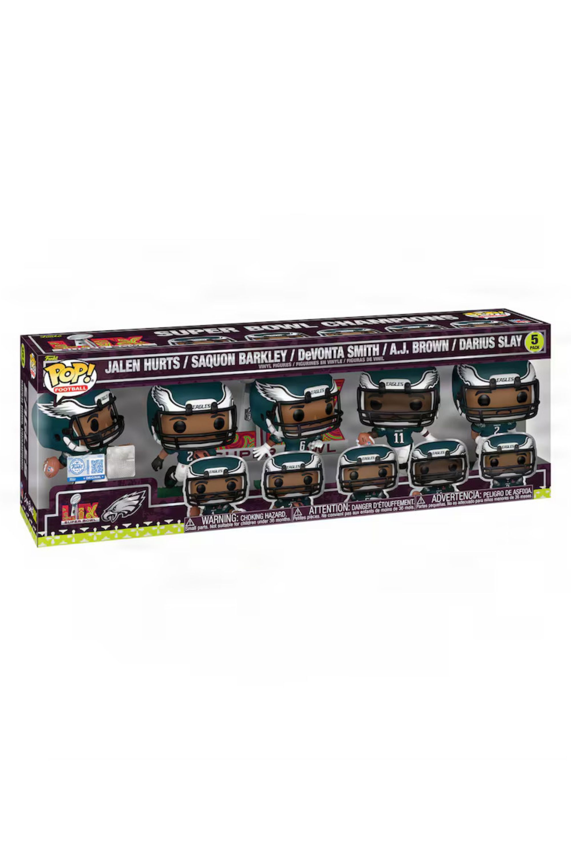 Philadelphia Eagles Funko Super Bowl LIX Champions Fanatics Exclusive POP! Vinyl Figure Five-Pack.