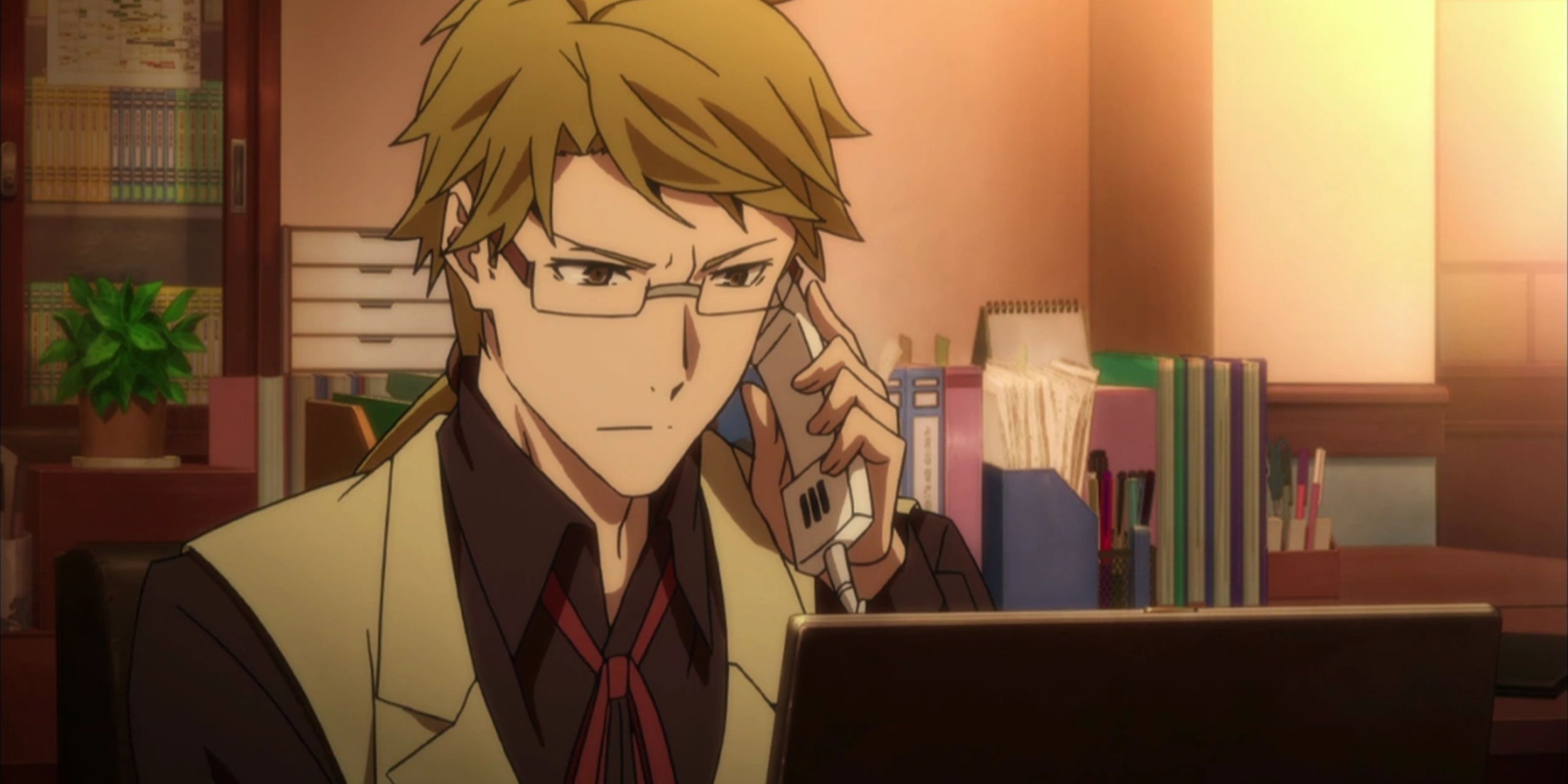 Kunikida Doppo answers a call.