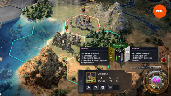 Civ 7 mods wishlist: A close-up of combat in Civilization 7.