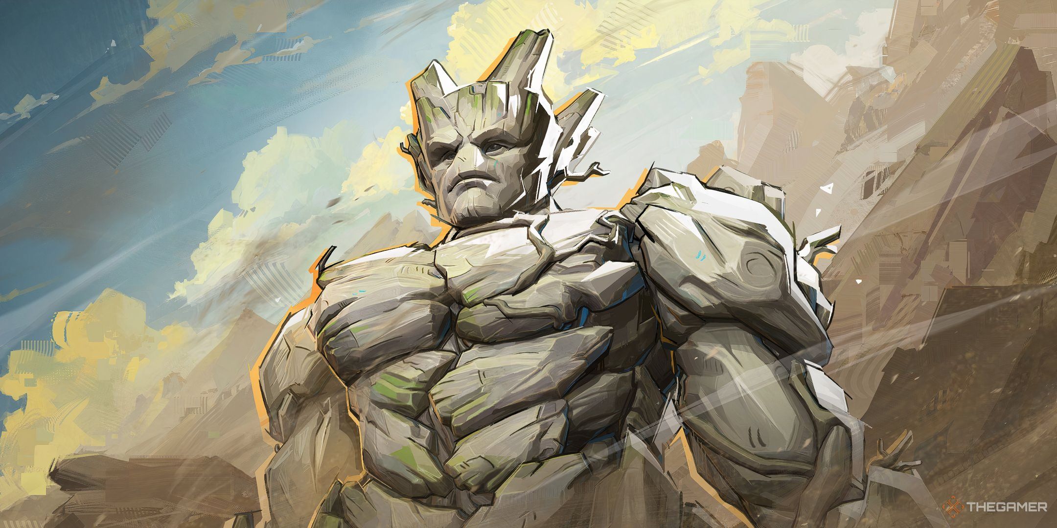 Groot posing during his MVP animation in Marvel Rivals.