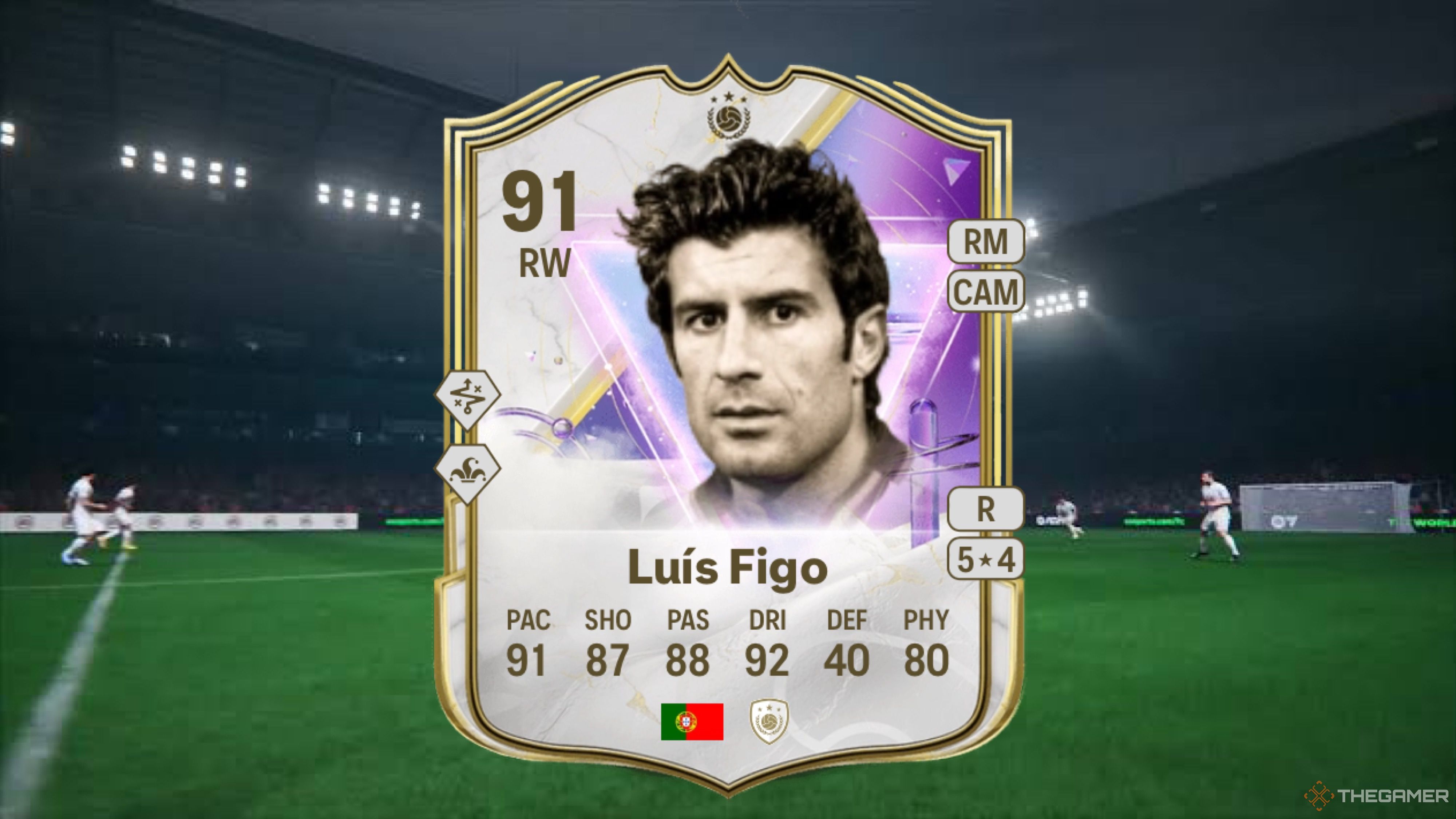 Image showing Figo card against a faded pitch background.