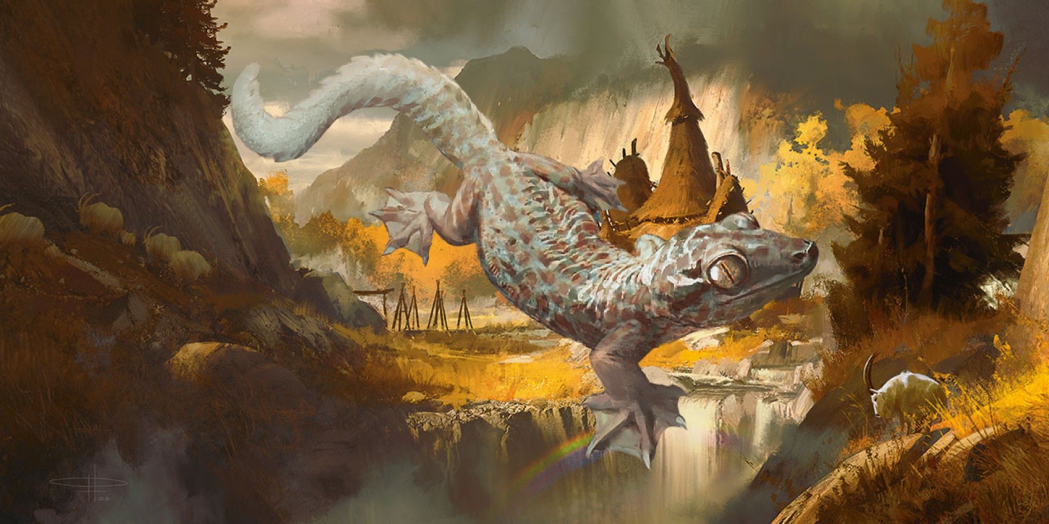 Dungeons & Dragons image showing a giant lizard.