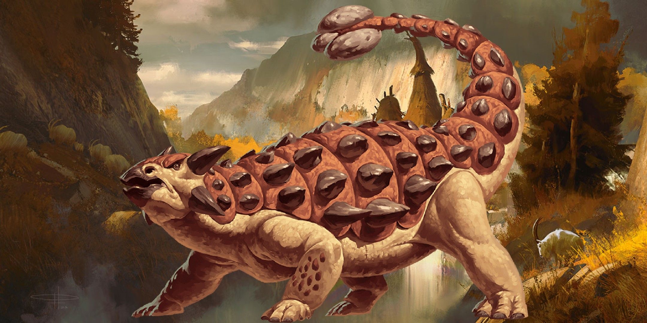 Dungeons & Dragons image showing an ankylosaurus.