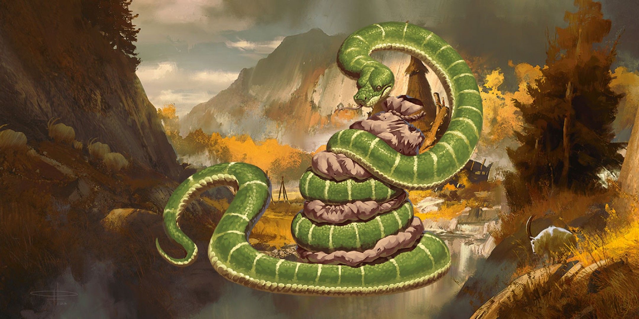 Dungeons & Dragons image showing a constrictor snake.