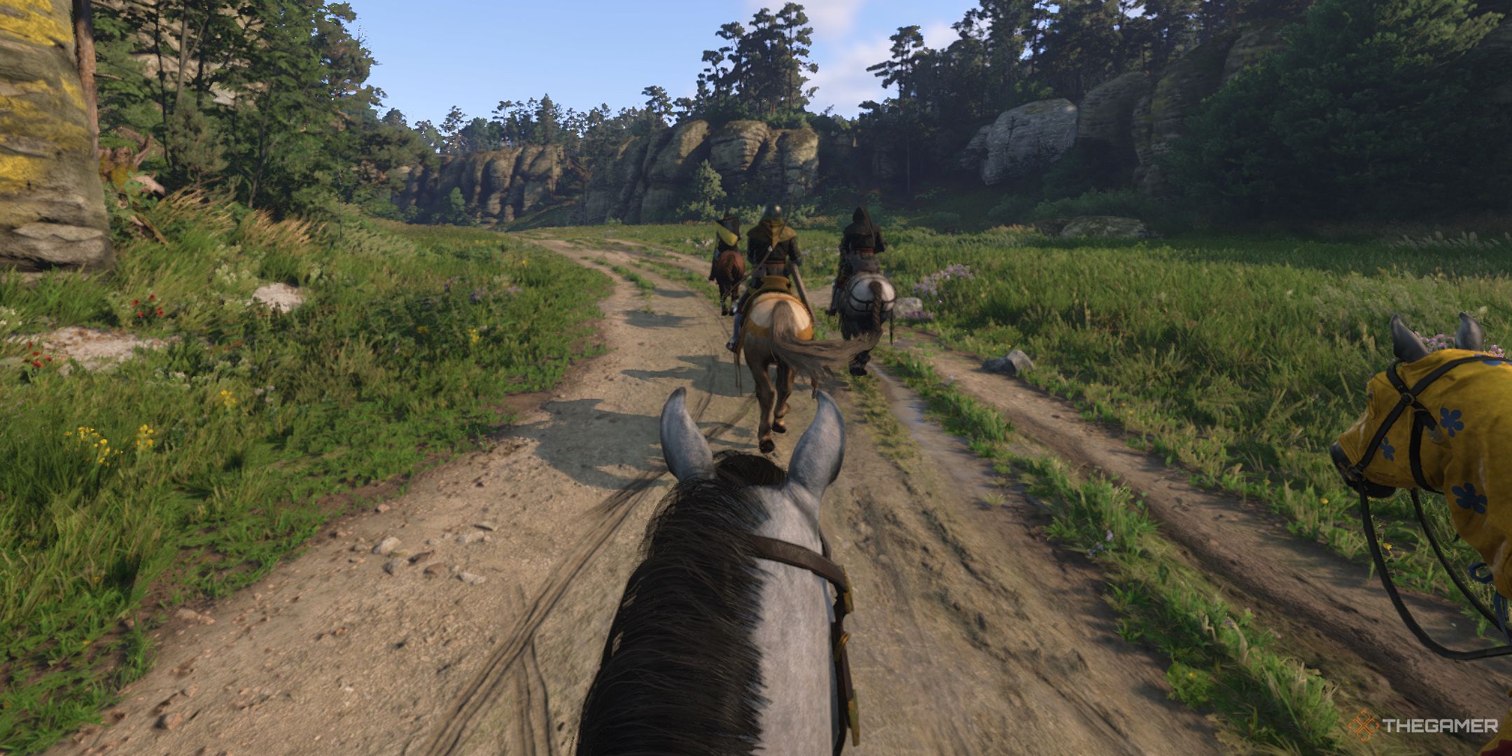 An image of a few horse rider in Kingdom Come: Deliverance 2.