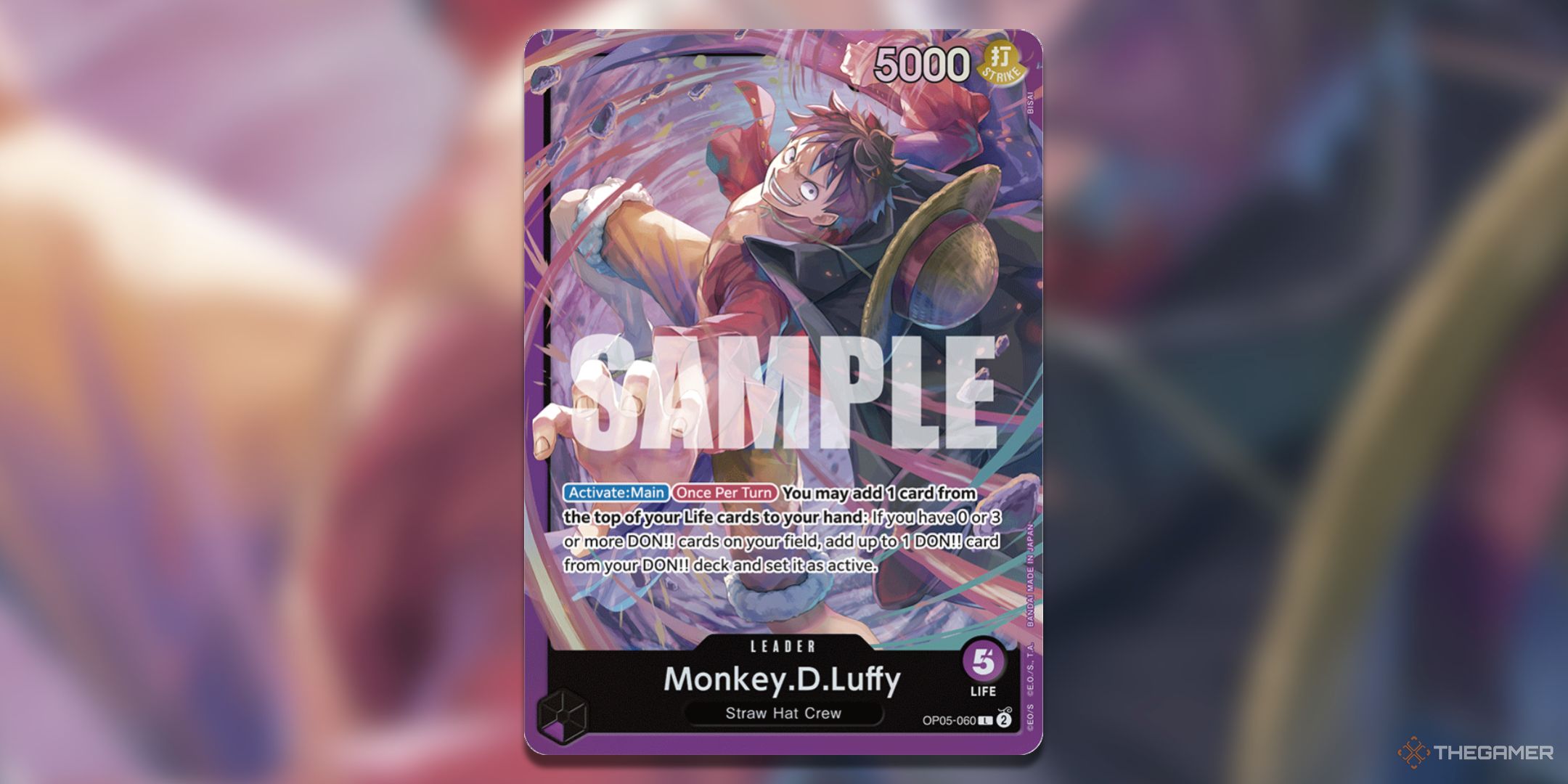 Monkey.D.Luffy OP05 from ST-18 One Piece Card Game.