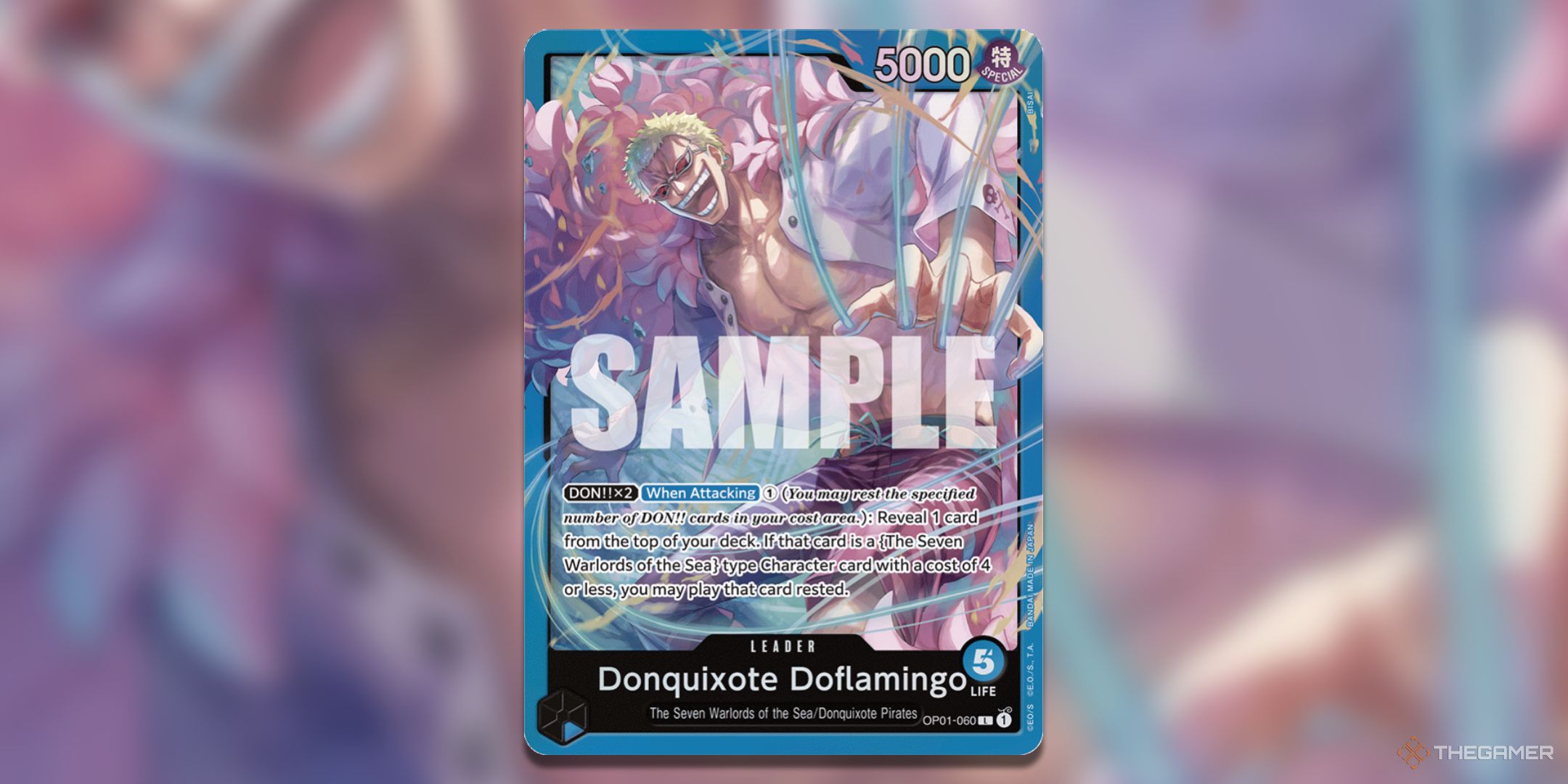 Donquixote Doflamingo OP-01 from ST-17 One Piece Card Game