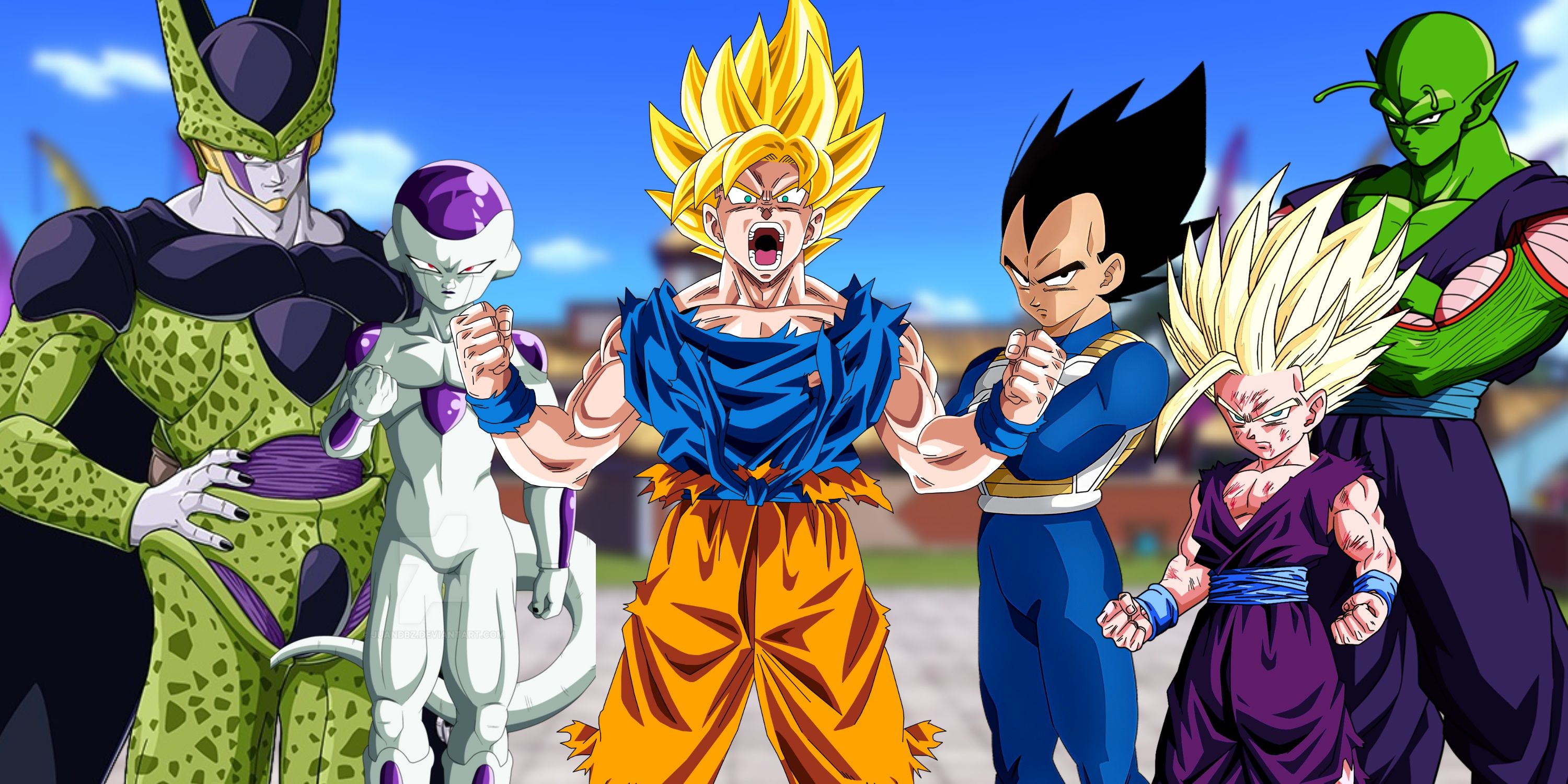 Best Dragon Ball Rivalries Goku Vegeta Frieza Gohan Piccolo Cell - Featured