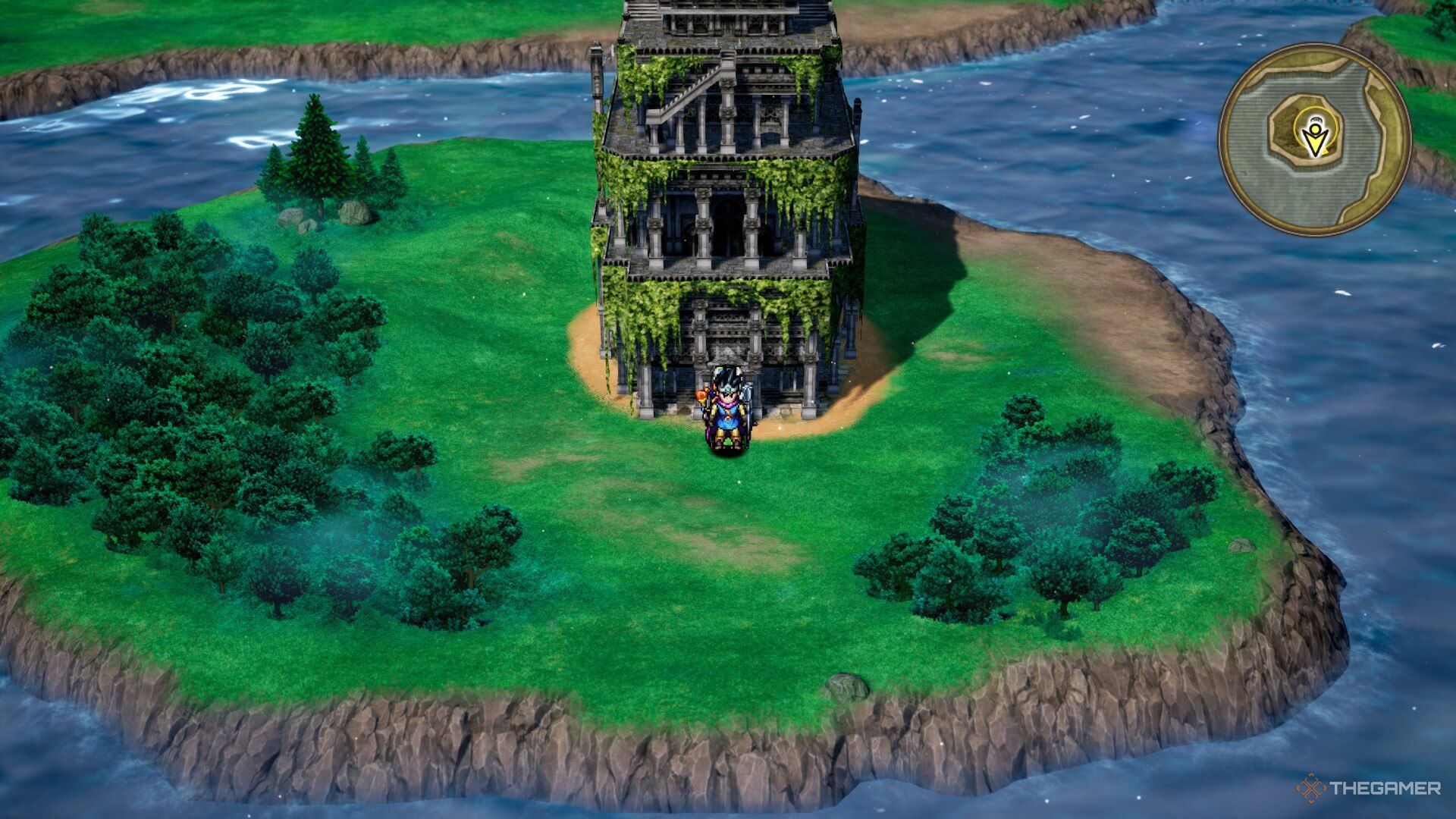 A screenshot of the Dreamer's Tower in Dragon Quest 3 HD-2D Remake.