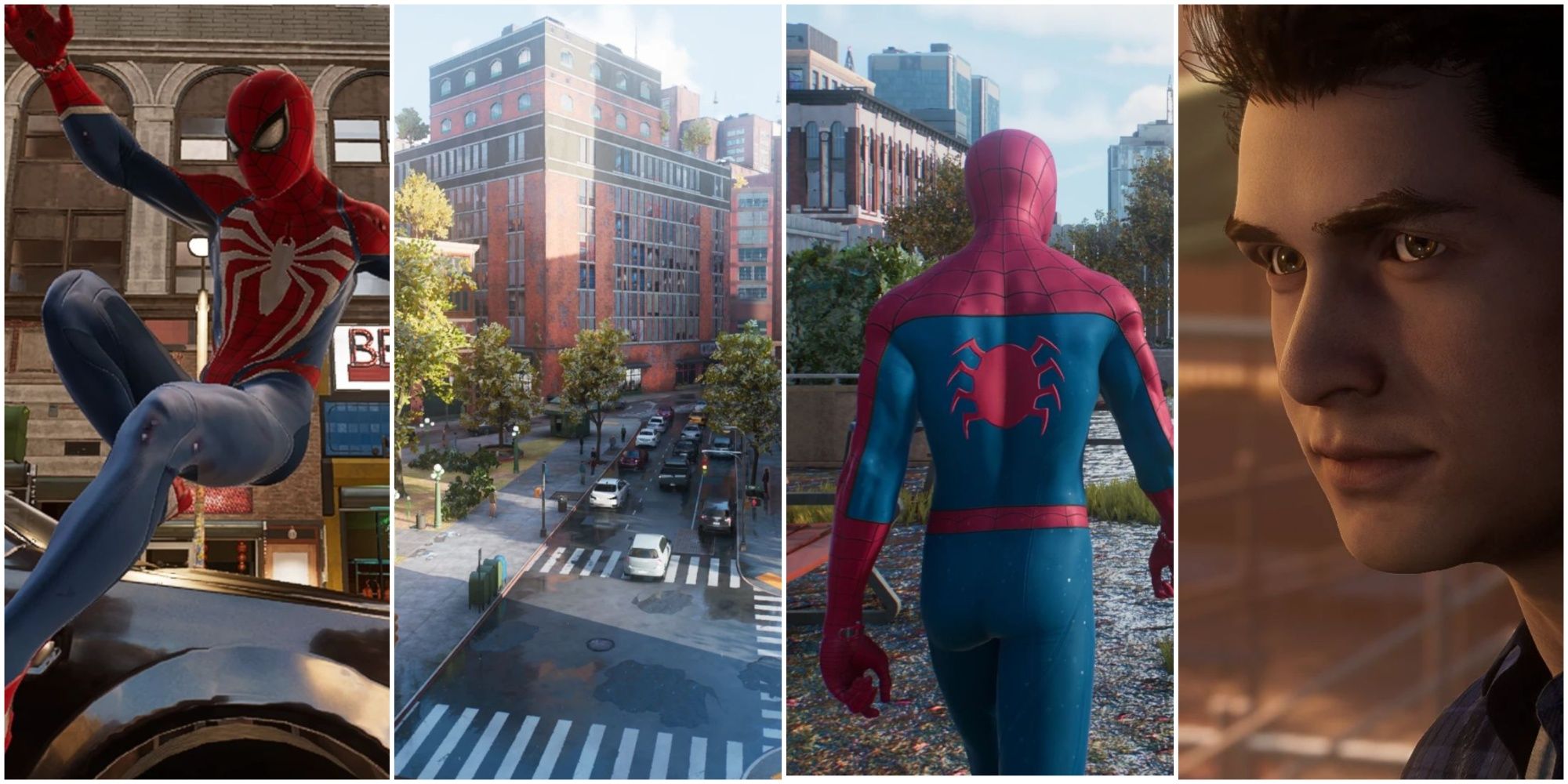 A collage of images from mods for Marvel's Spider-Man 2 on the PC