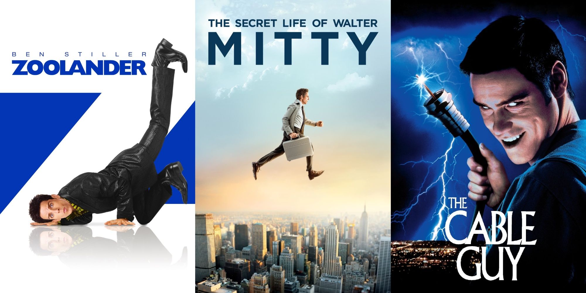 Zoolander, Secret Life of Walter Mitty, and The Cable Guy, three of Ben Stiller's best films as a director