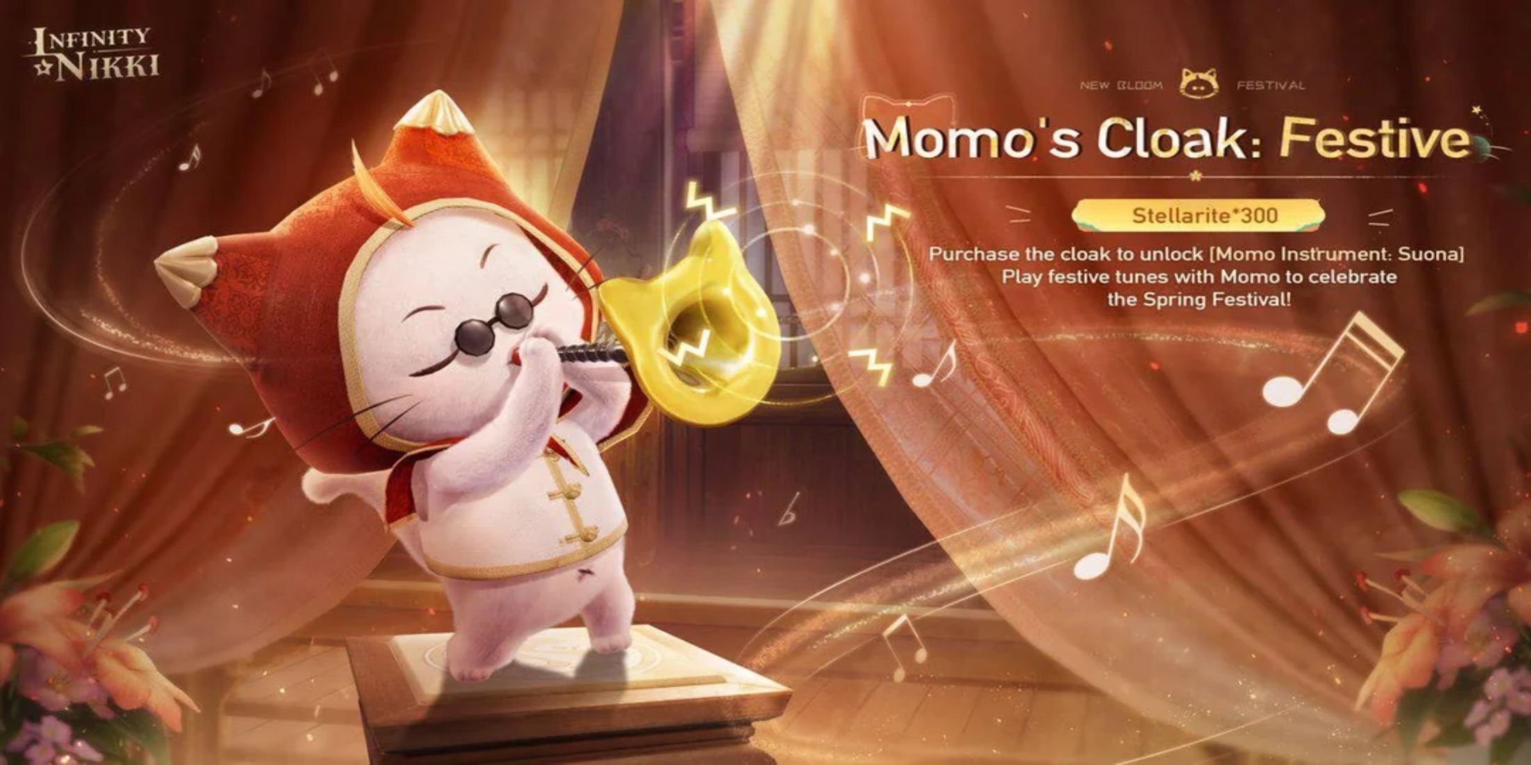 Momo's Festive Cloak in Infinity Nikki