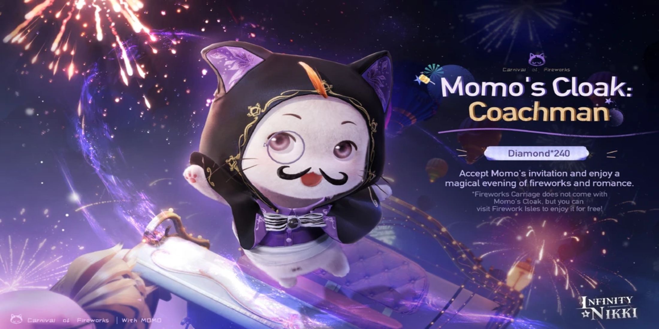 Momo's Coachman Cloak Outfit in Infinity Nikki