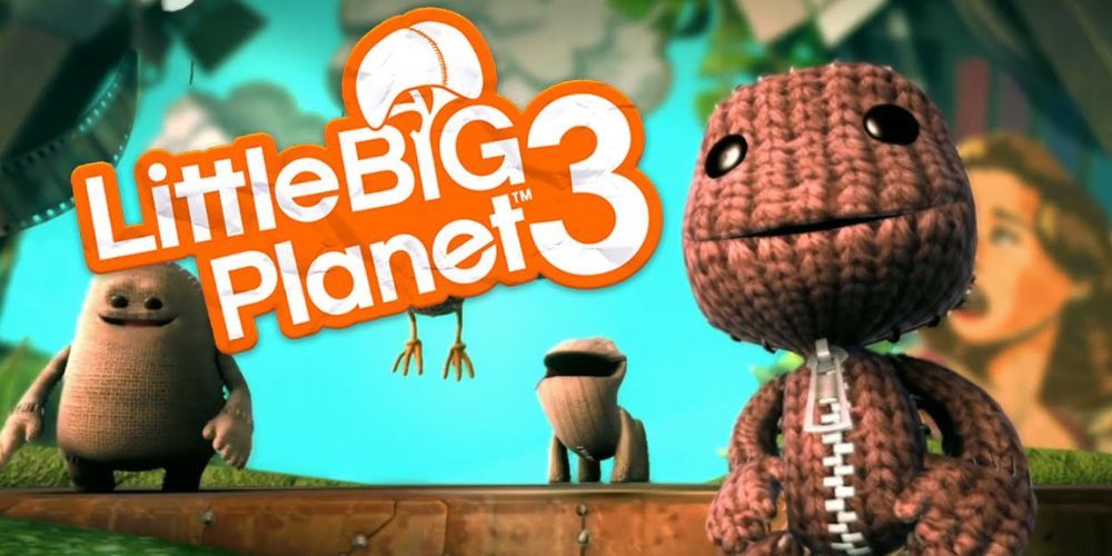 OddSock, Swoop, Toggle and Sackboy smiling in promo art for Little Big Planet 3.