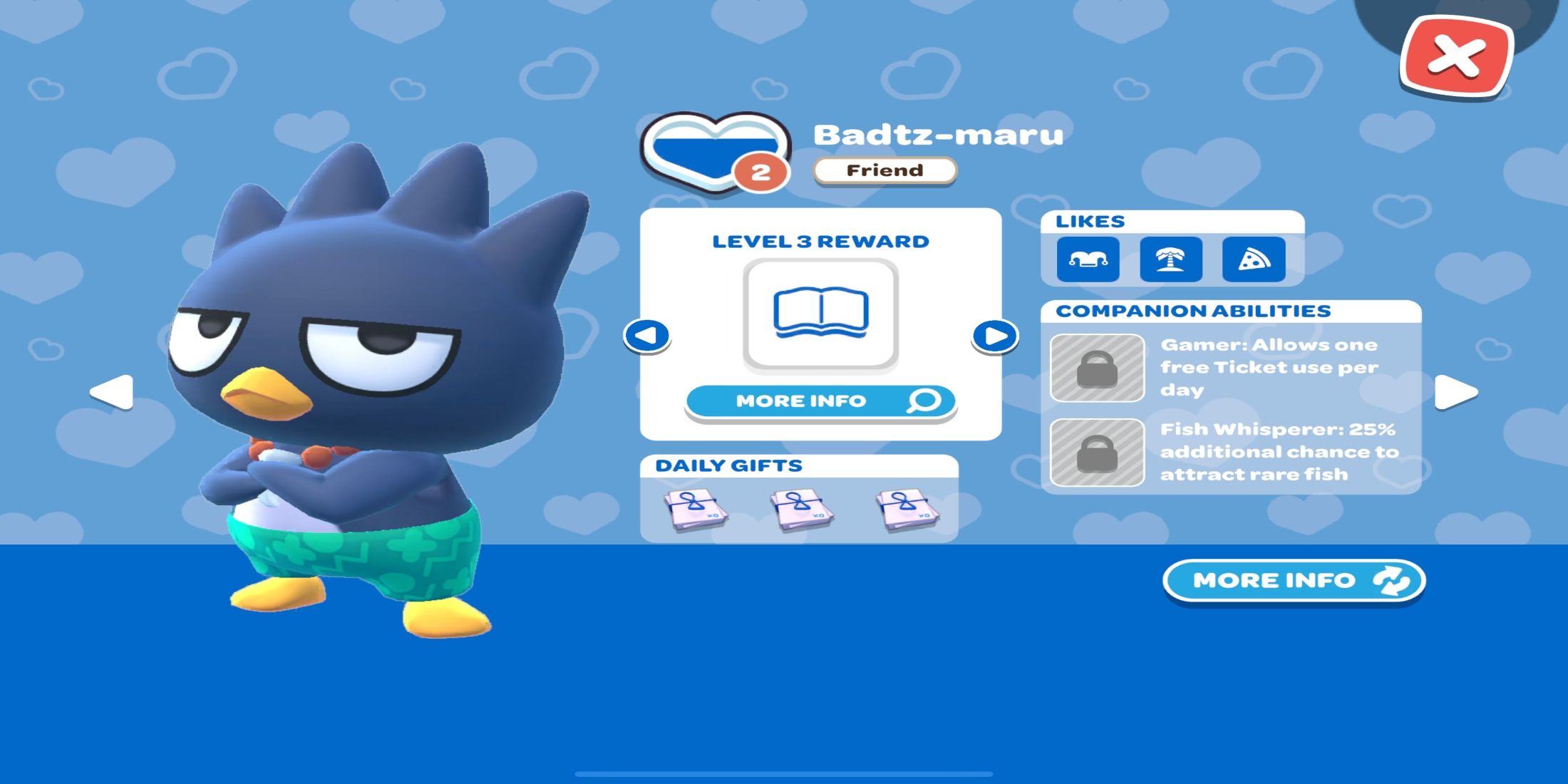 Badtz-Maru in Hello Kitty Island Adventure