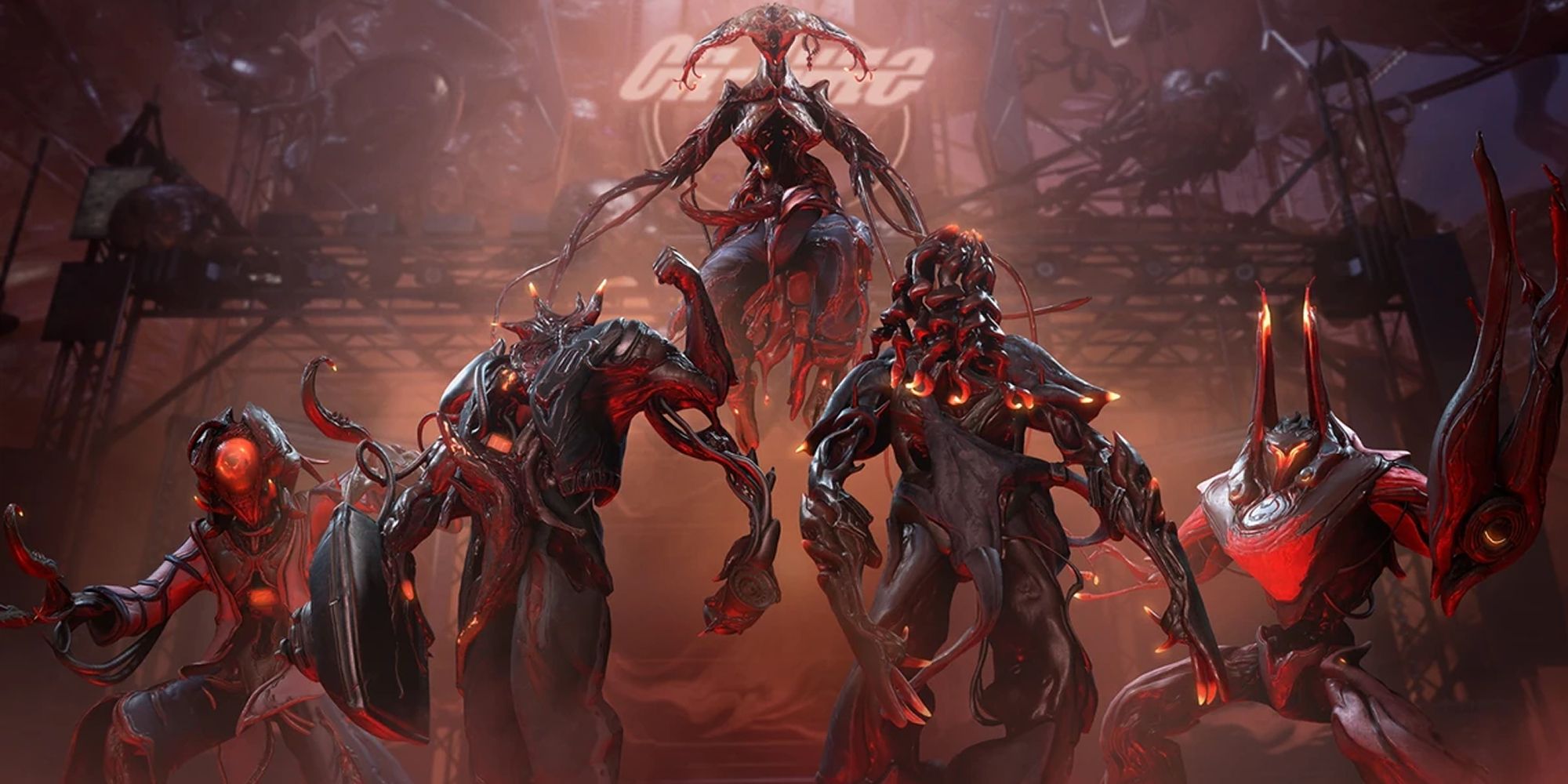 The effects of Technocyte as seen in Warframe.