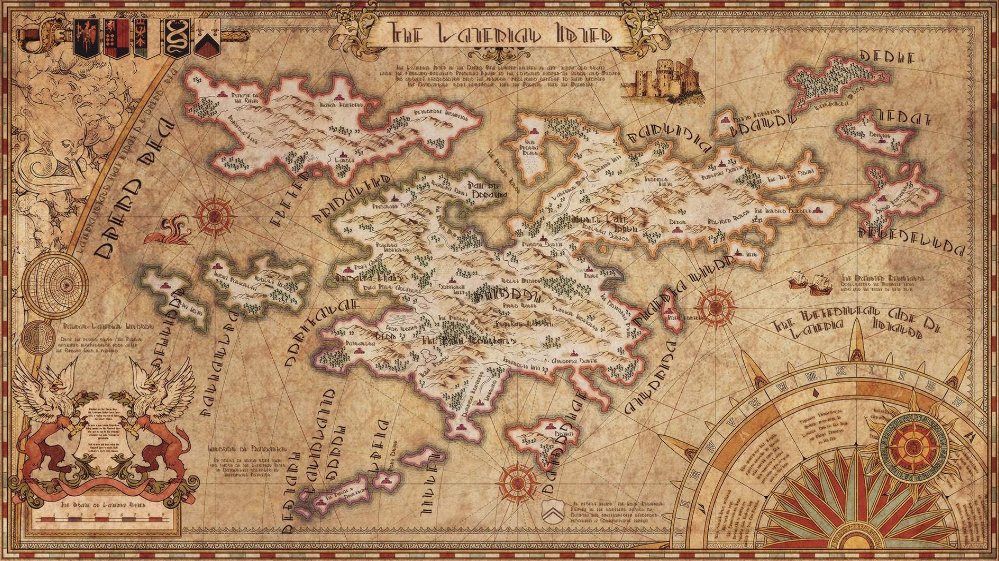 This Tactics Ogre map depicts multiple nations on the brink of all-out war. 