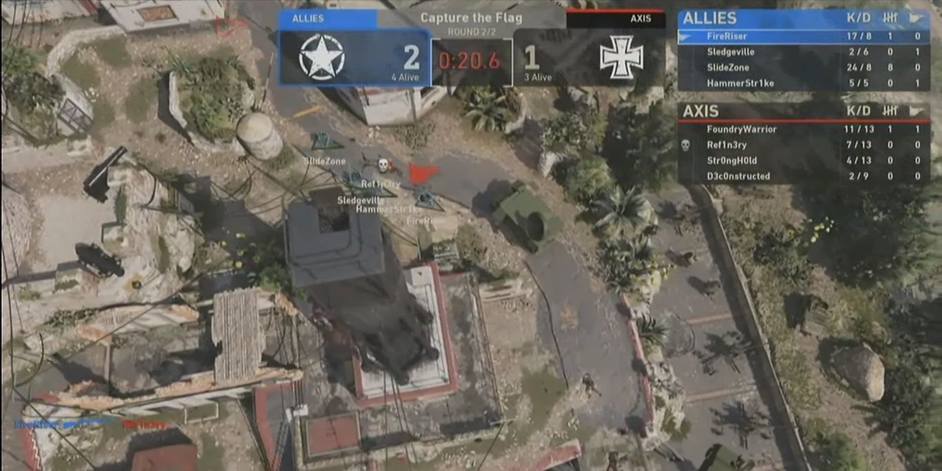 Call Of Duty: World At War - The top down view of the new view mode for Codcaster.