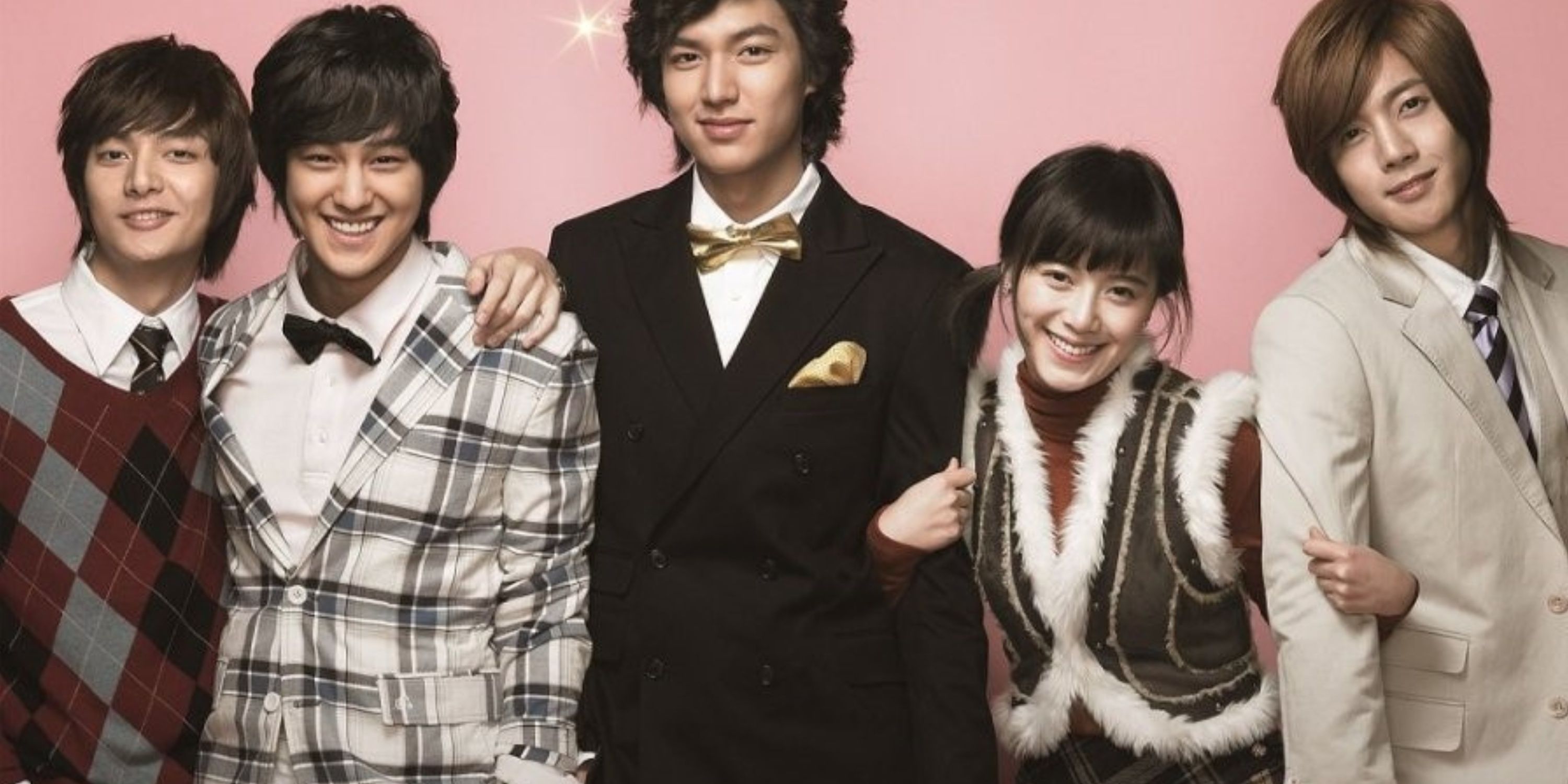 A promotional poster with the Boys Over Flowers' main cast.