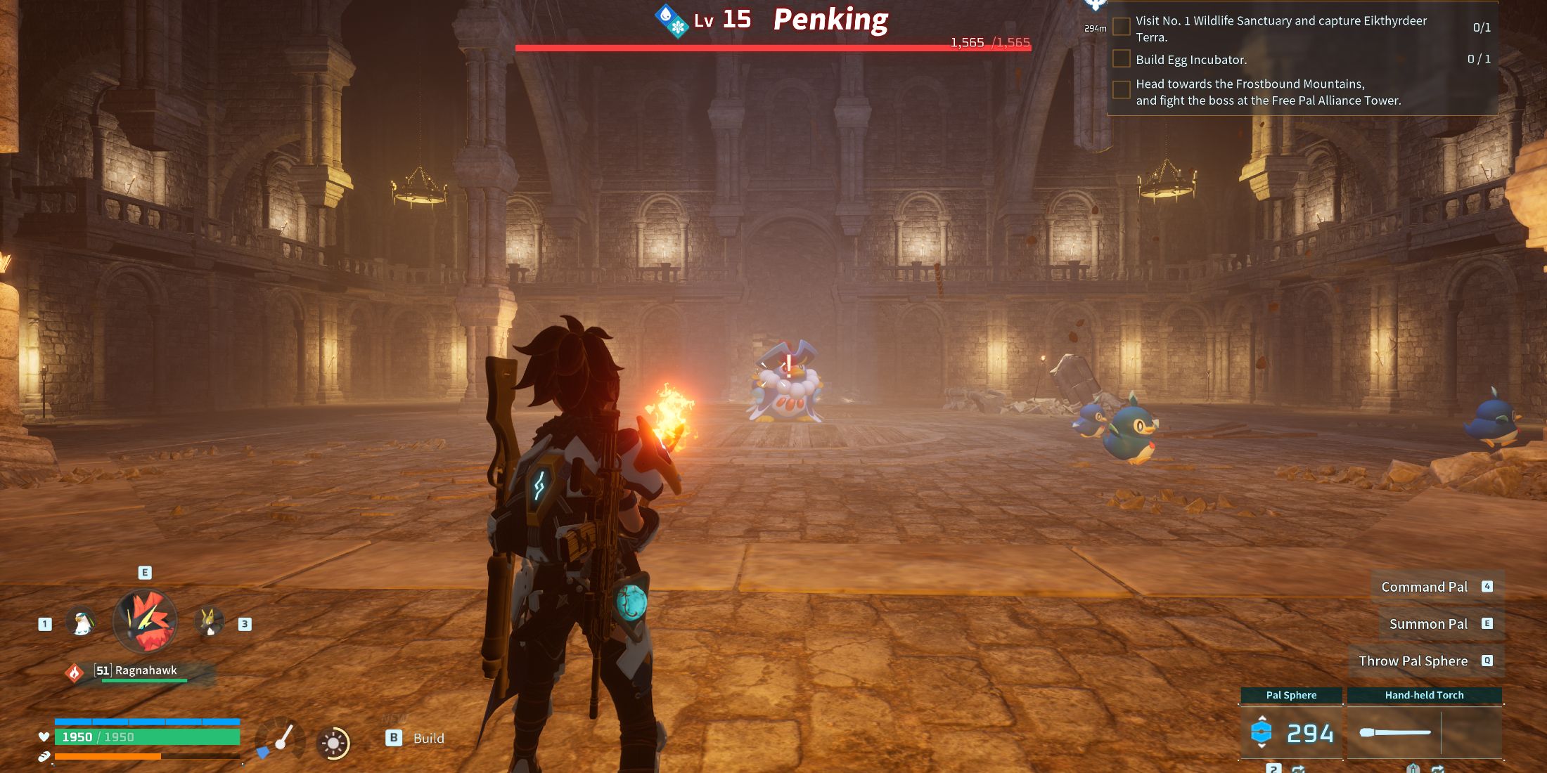 Screenshot showcasing where to find Alpha Penking in Palworld 