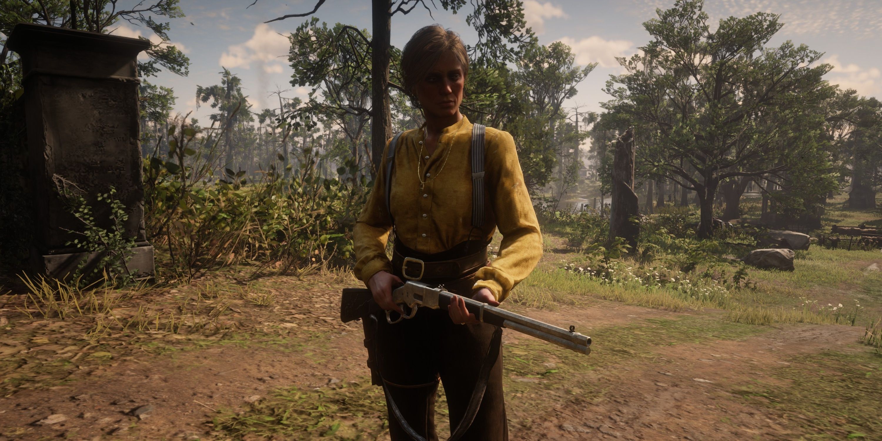 sadie adler with a rifle