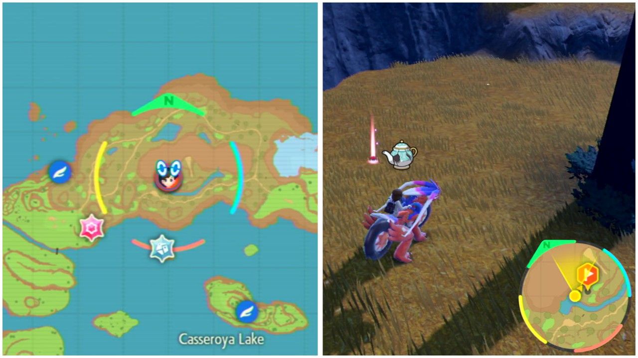 Location Of The Cracked Pot on the map In Pokemon Scarlet And Violet.