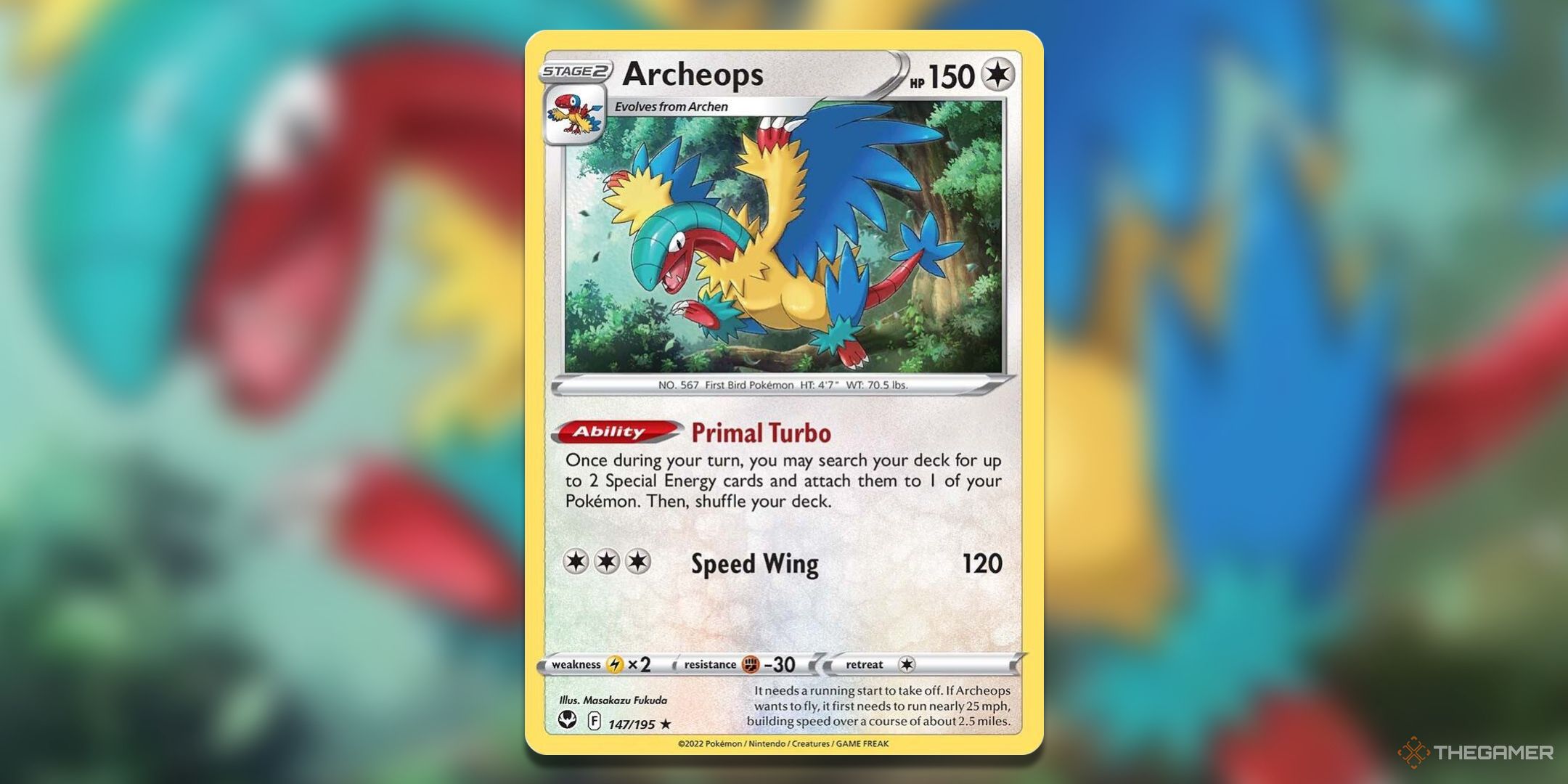 Archeops Pokemon TCG Card Art.