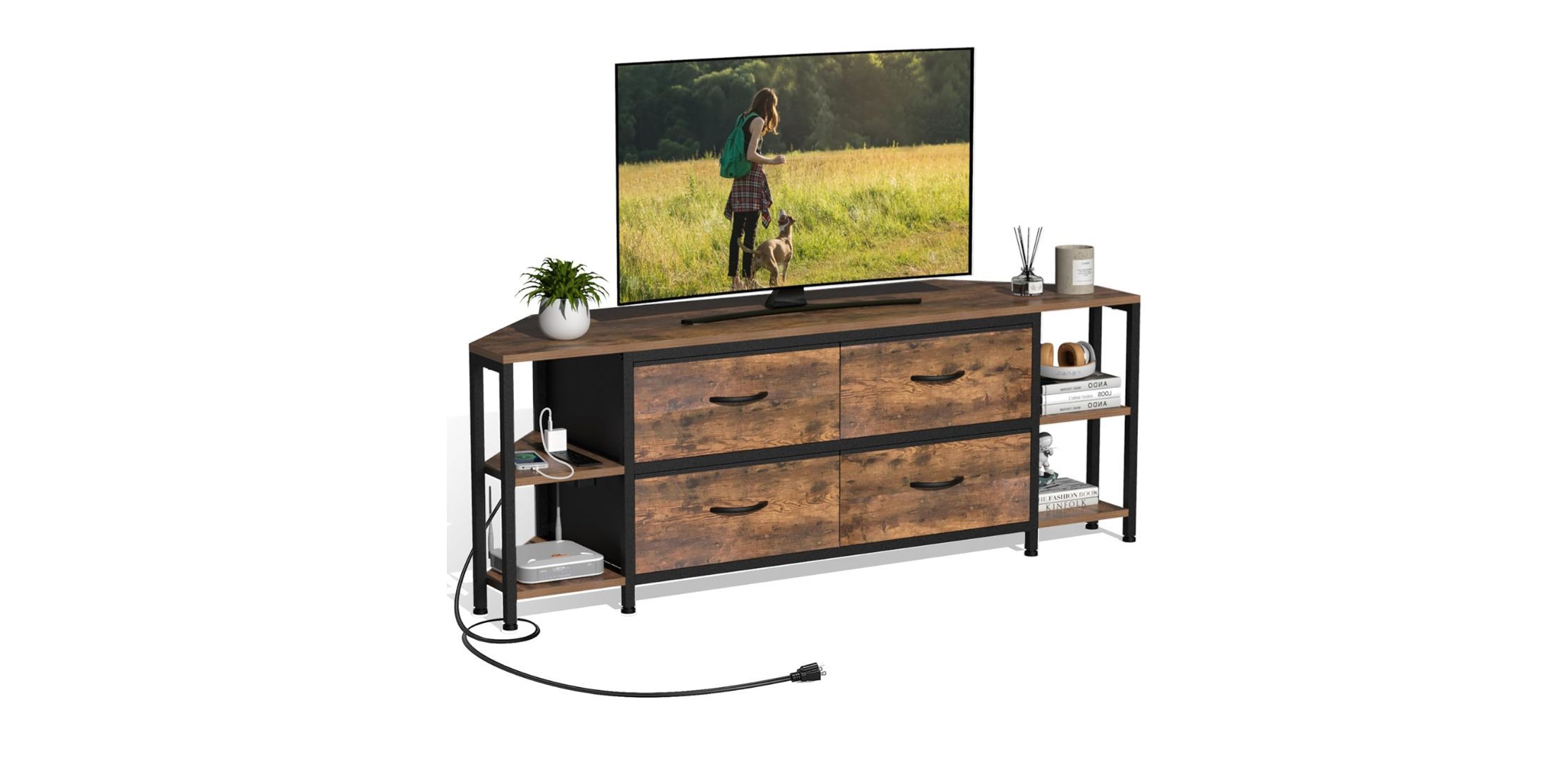 Exotica Corner TV Stand