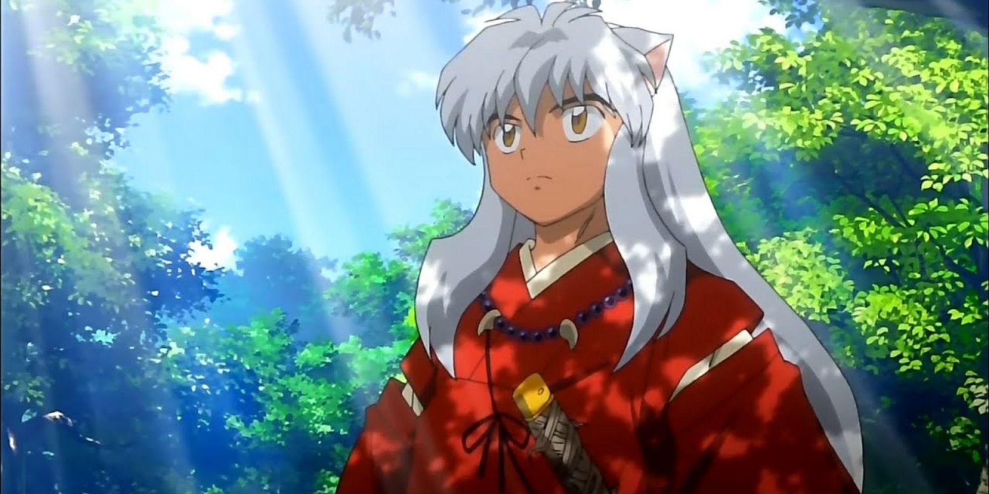 inuyasha looking up at the sky