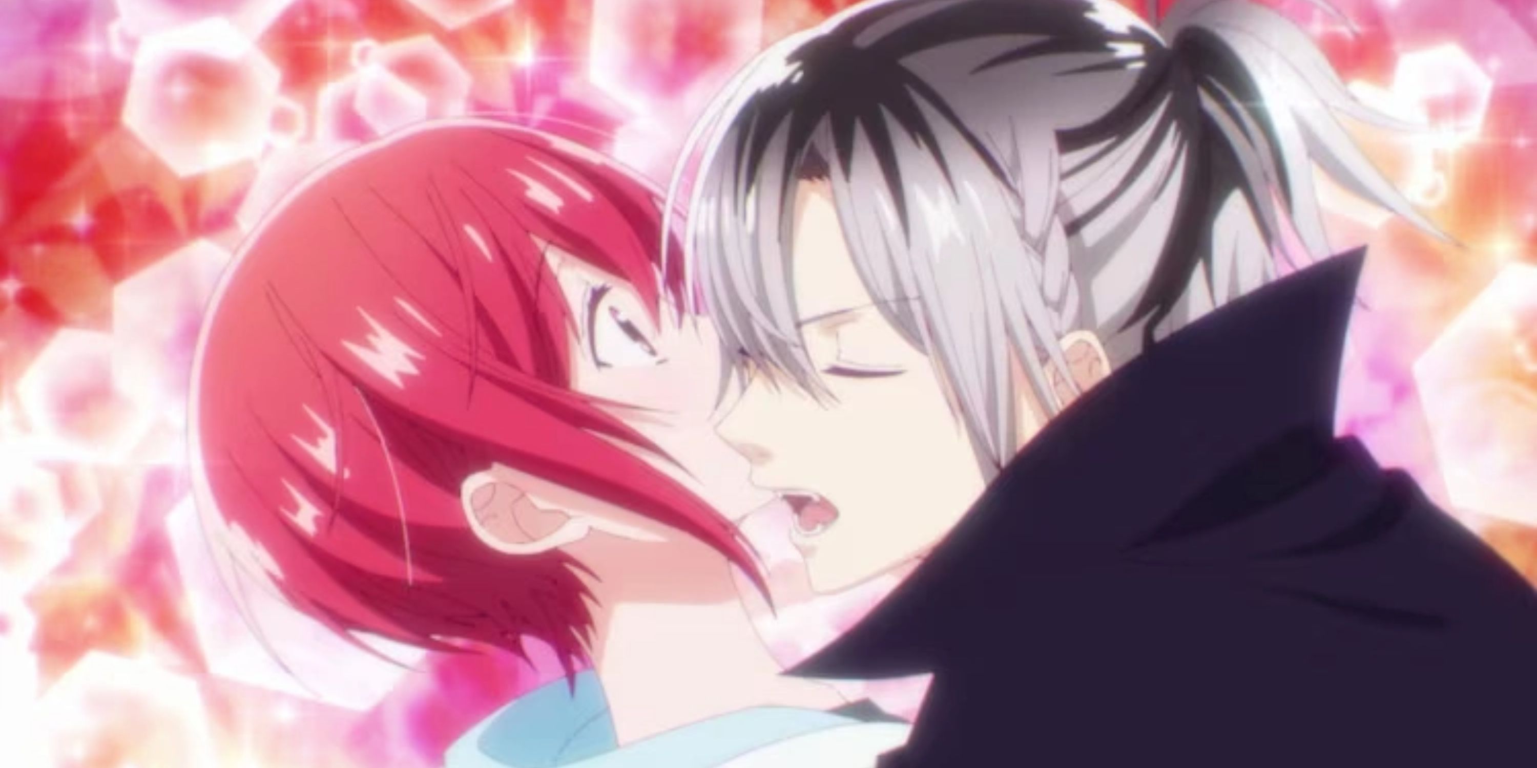 Main Couple in Vampire Dormitory Anime. 