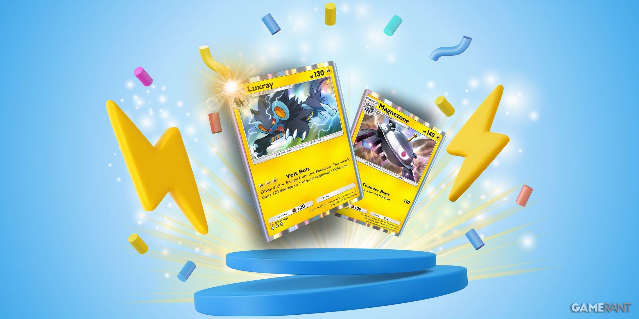 two lightning pokemon from space-time smackdown set in pokemon tcg pocket.