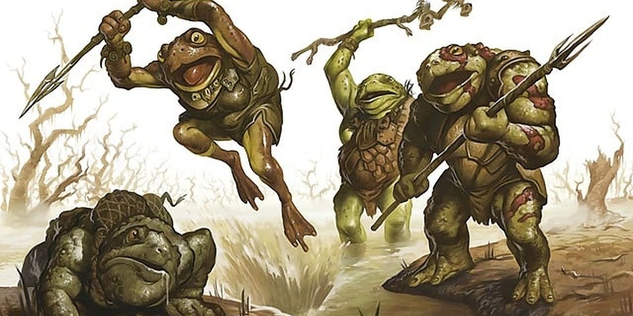 Dungeons & Dragons image showing four bullywugs.