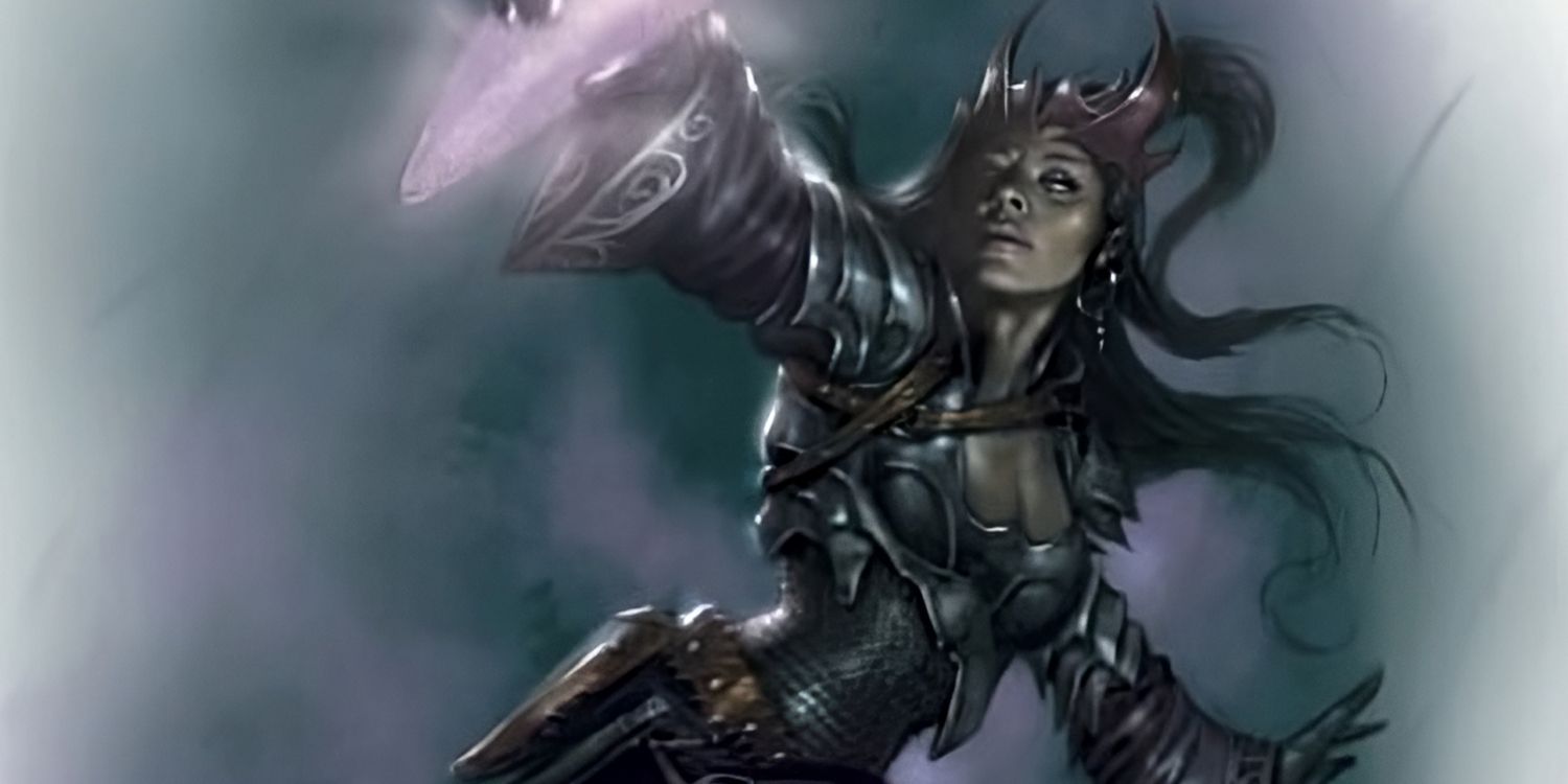 Dungeons & Dragons image showing a nightwalker casting a spell.