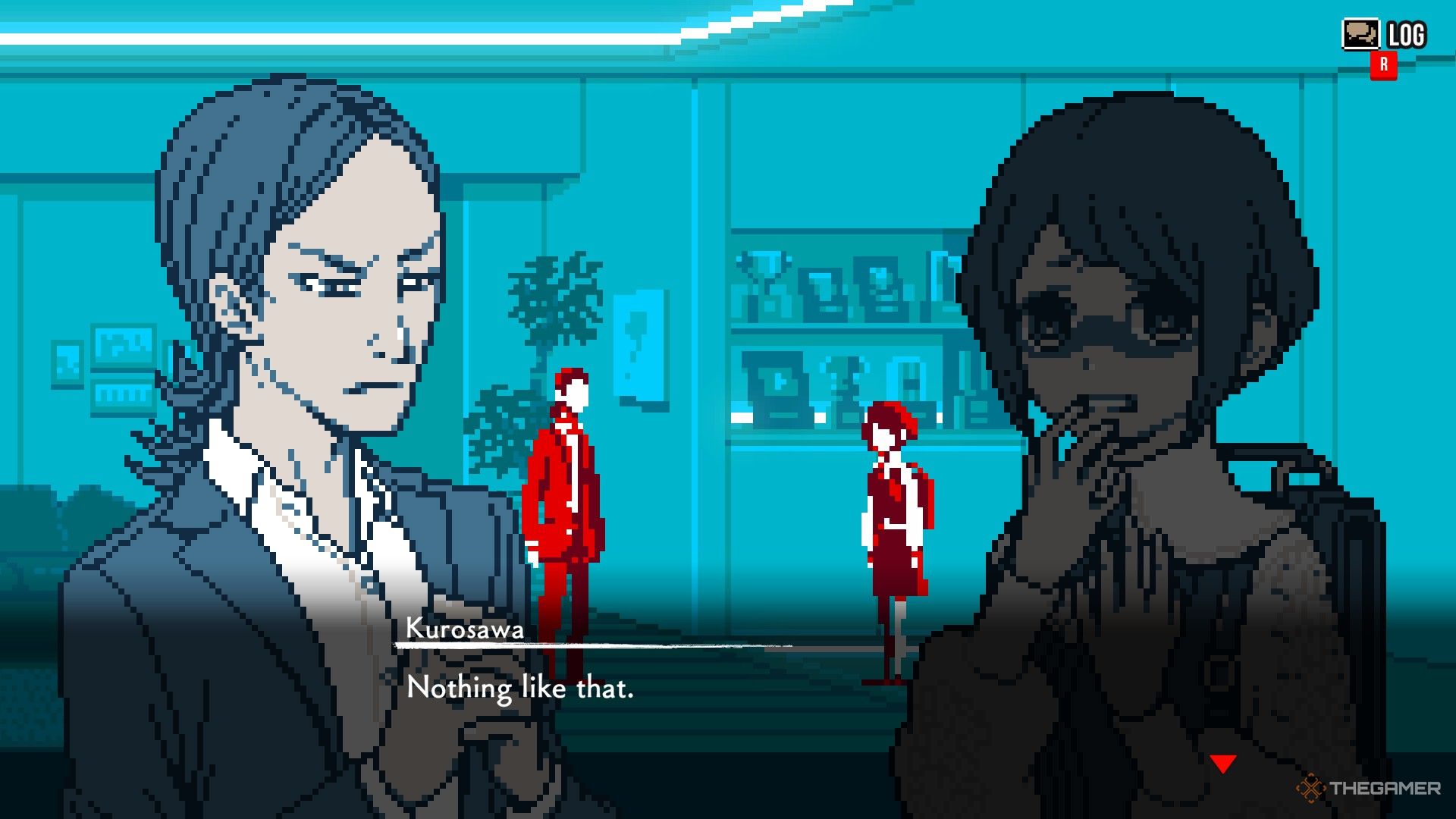 Azami is speaking with Kurosawa at his home in Urban Myth Dissolution Center.