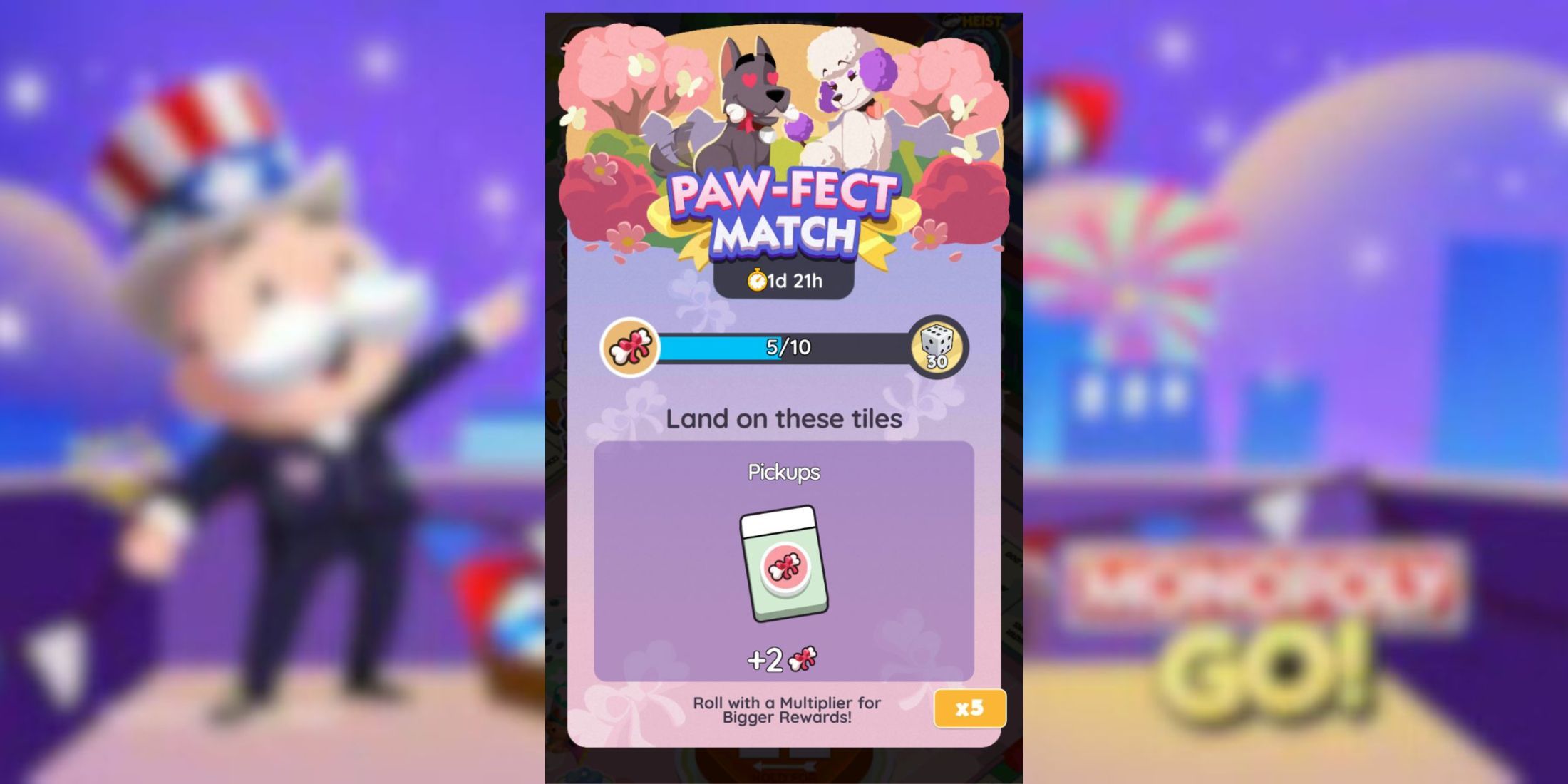 pawfect match monopoly go