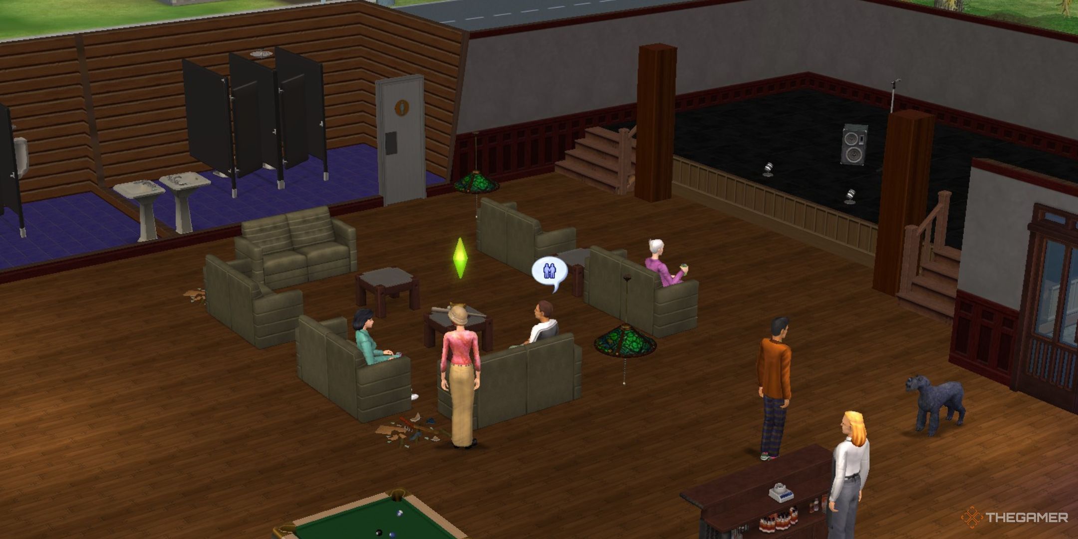 Doc Alan's Hangout is shown in The Sims 2.