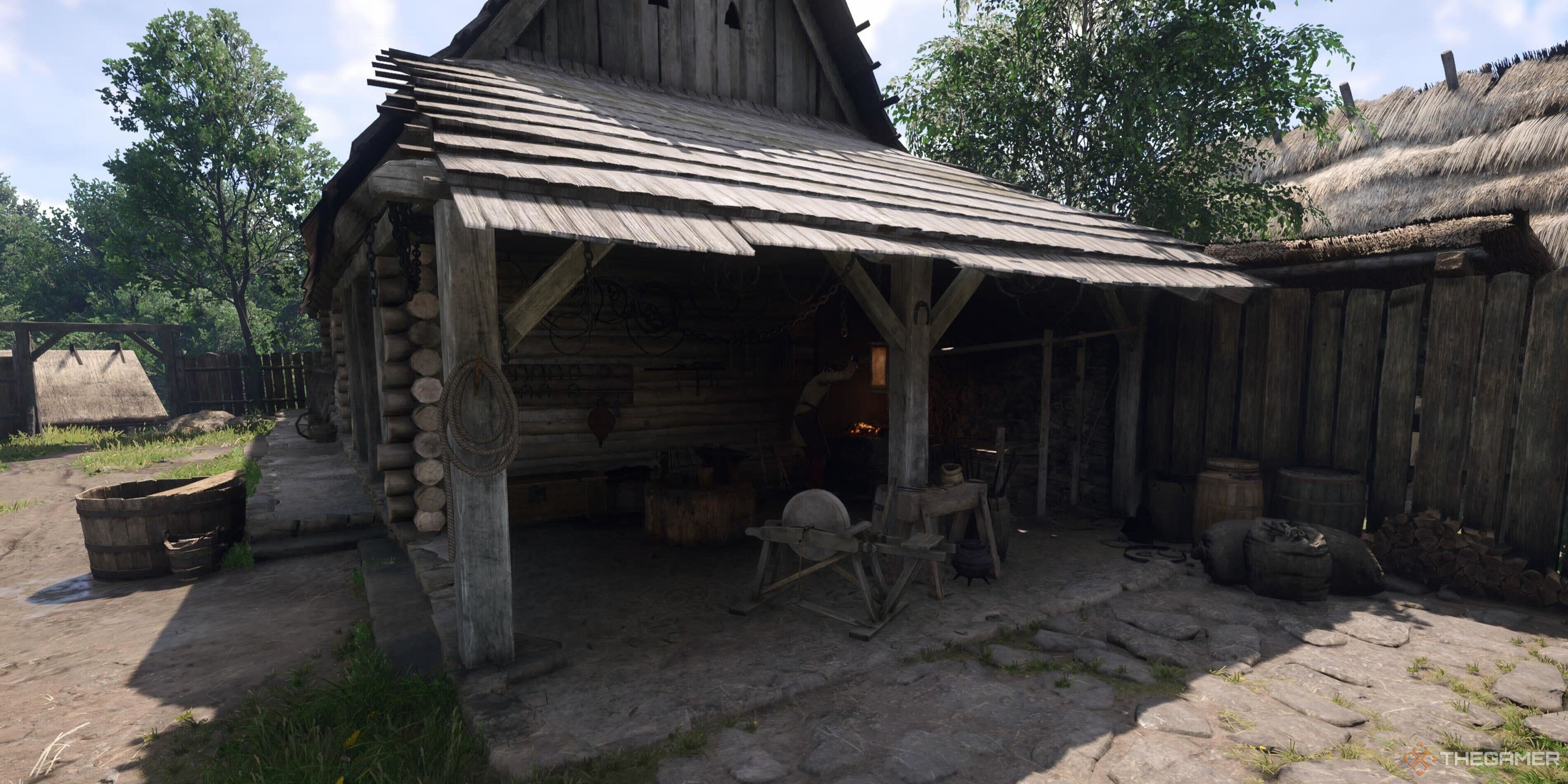 Blacksmith Radovan's shop in Kingdom Come: Deliverance 2.