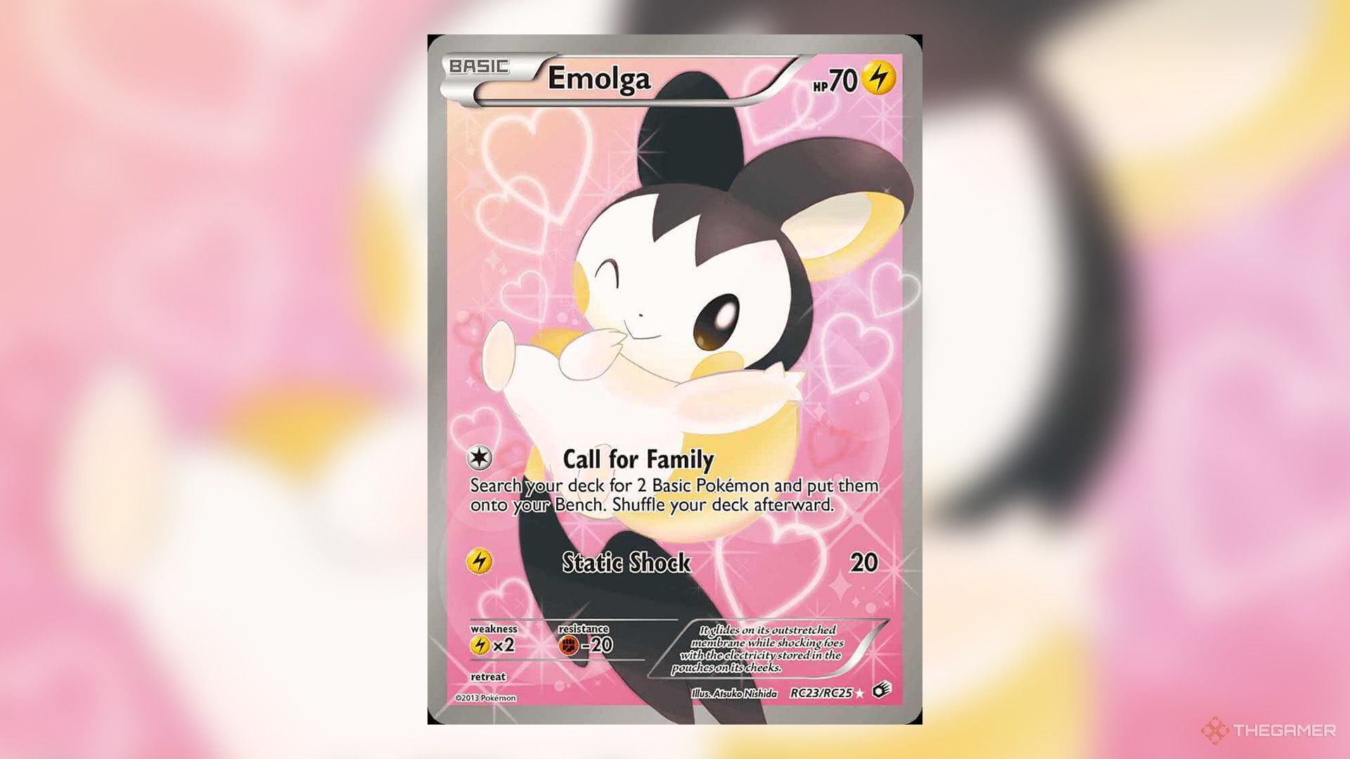 Emolga from Legendary Treasures Booster Pack in Pokemon TCG.