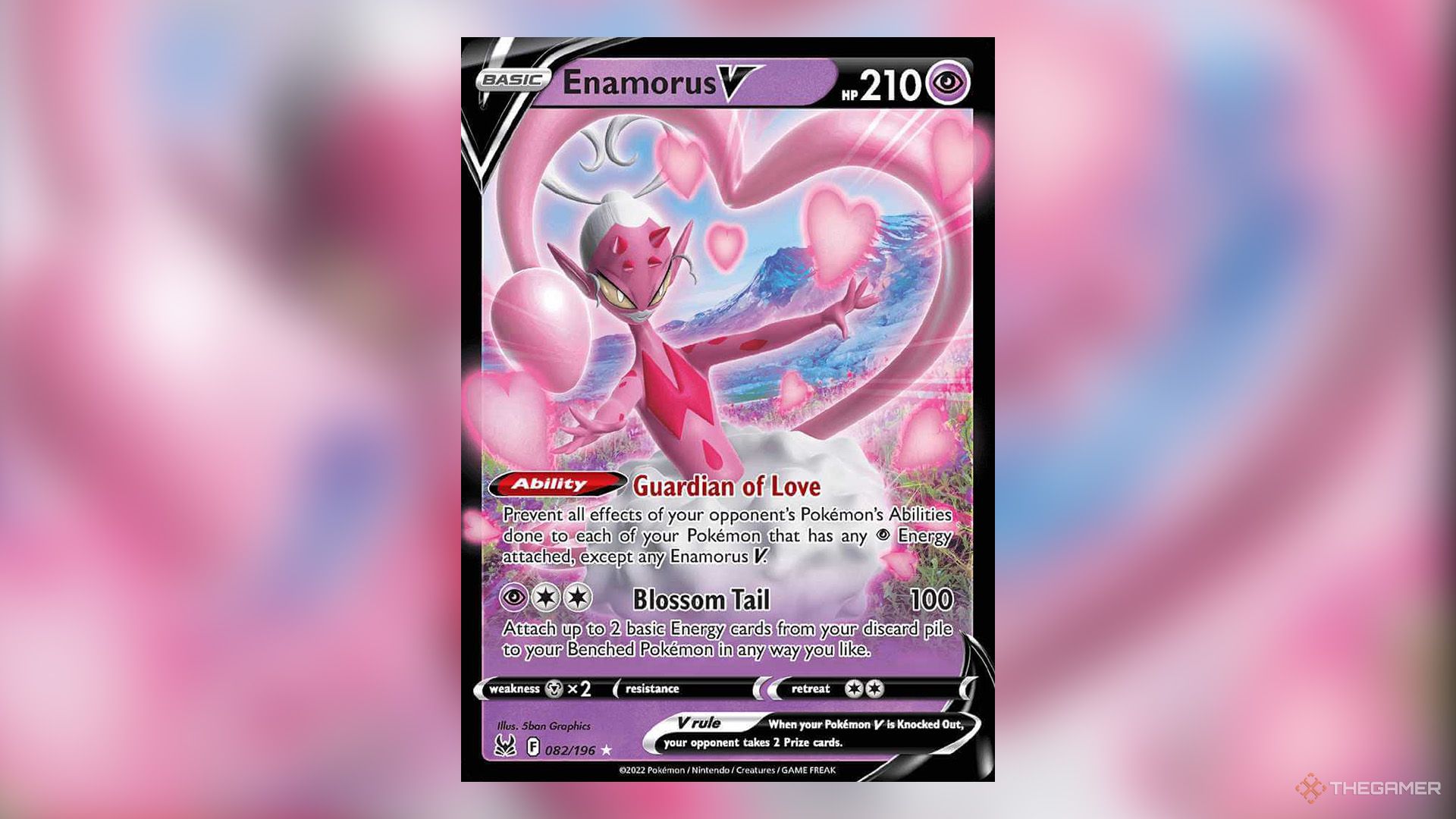 Enamours V from Lost Origins Booster Pack in Pokemon TCG.